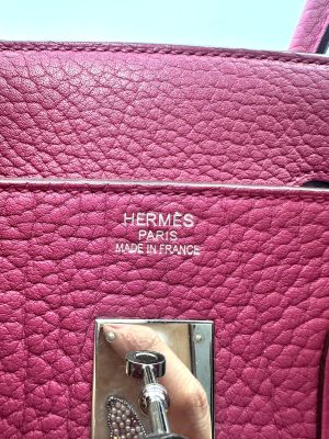 Hermès Birkin 35 Framboise Clemence Leather PHW