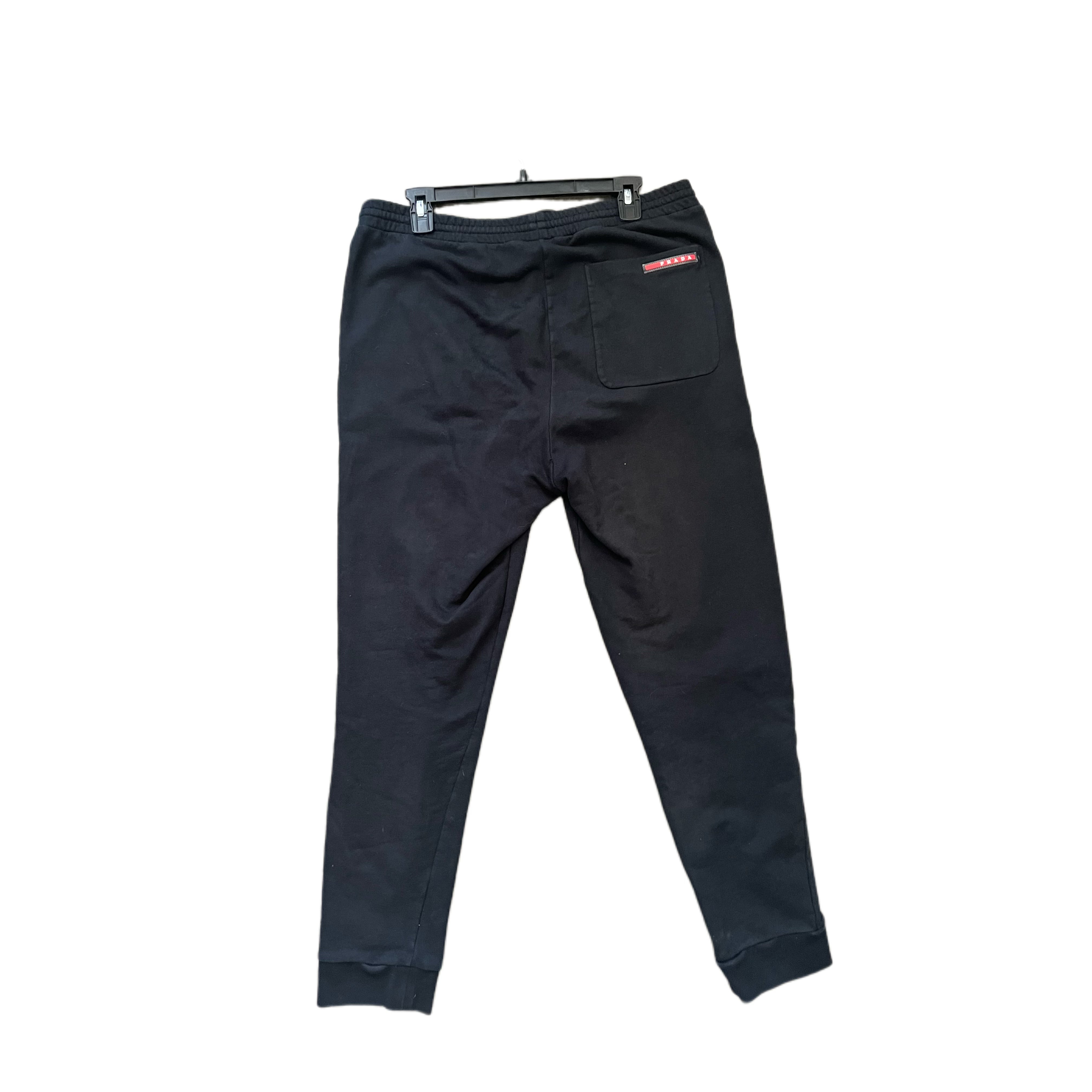 Prada Sport Red Tab Black Pants