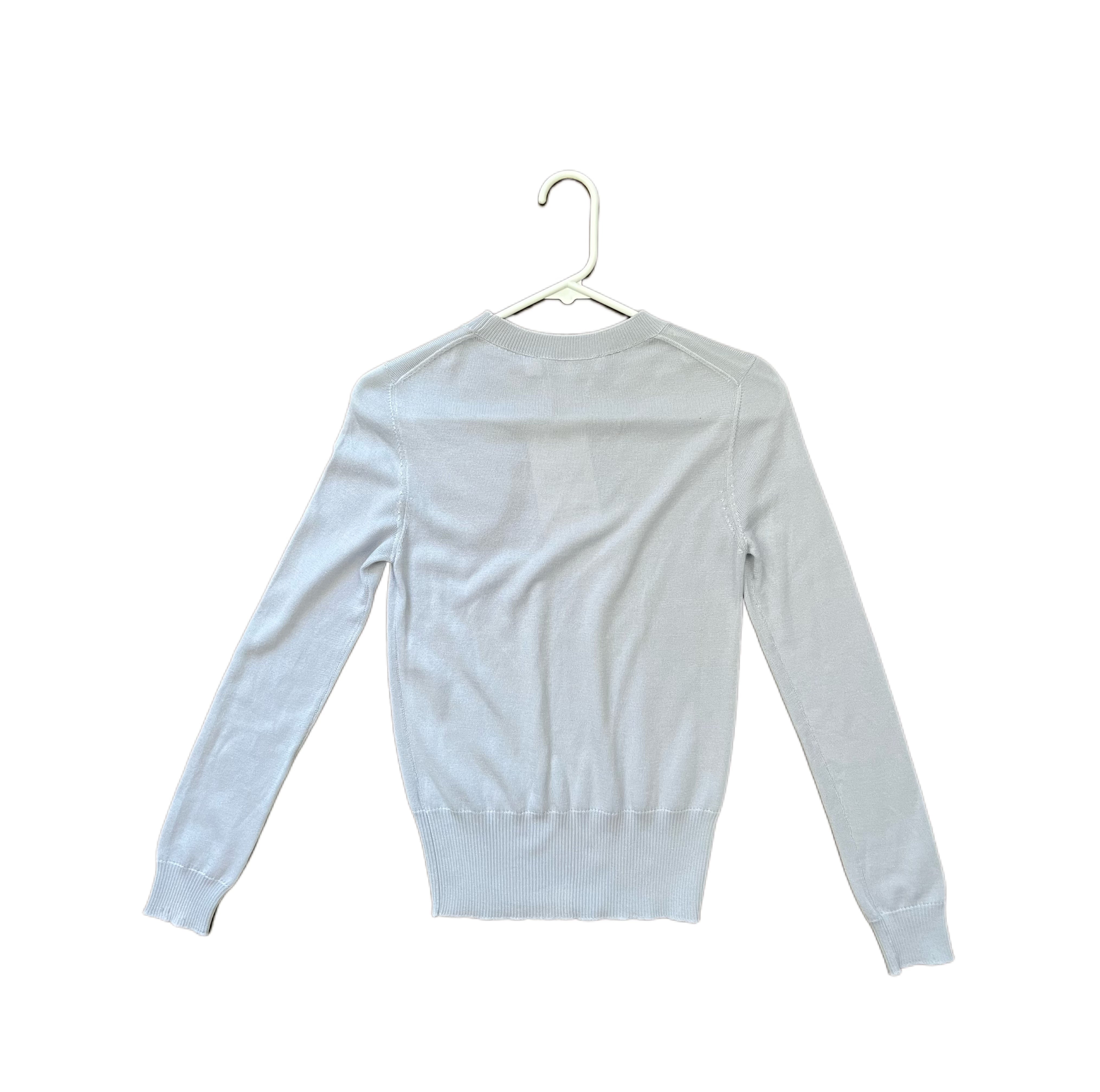 Christian Dior Womens Cashmere Wool Blend Light Blue Sweater