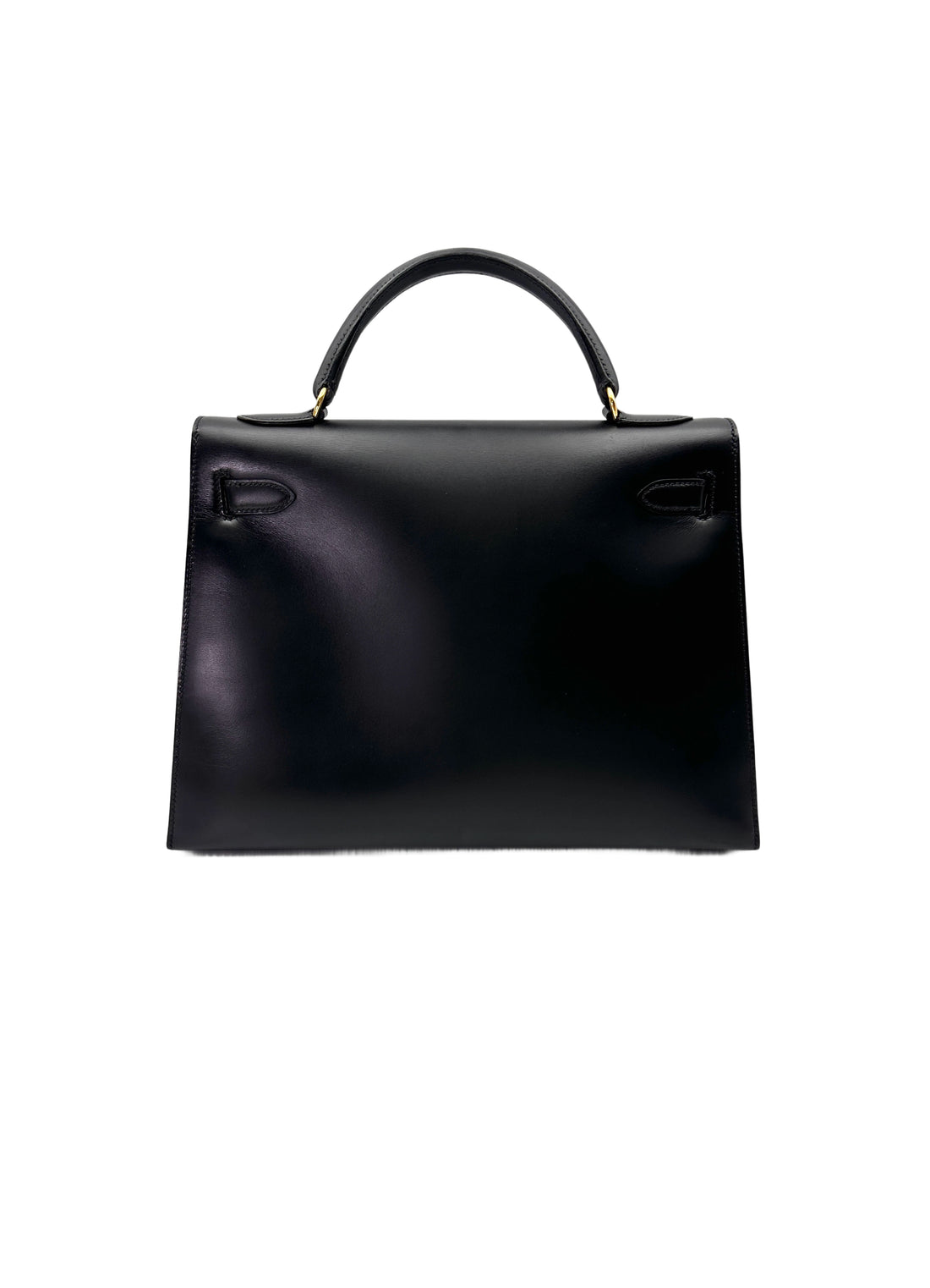Hermès Kelly 32 Sellier Noir Box Calfskin GHW