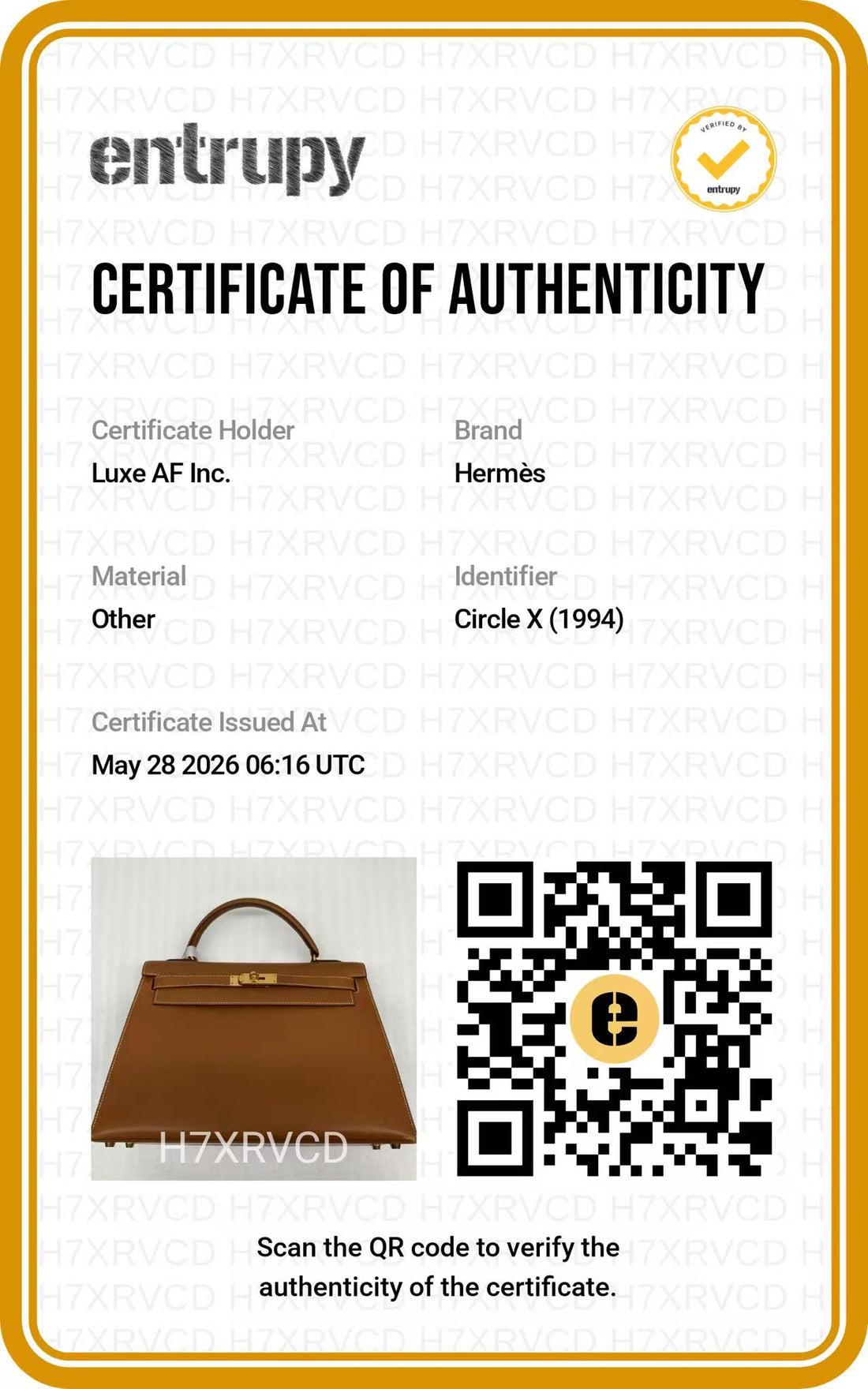 Hermès Kelly 32 Sellier Gold Box Calfskin GHW