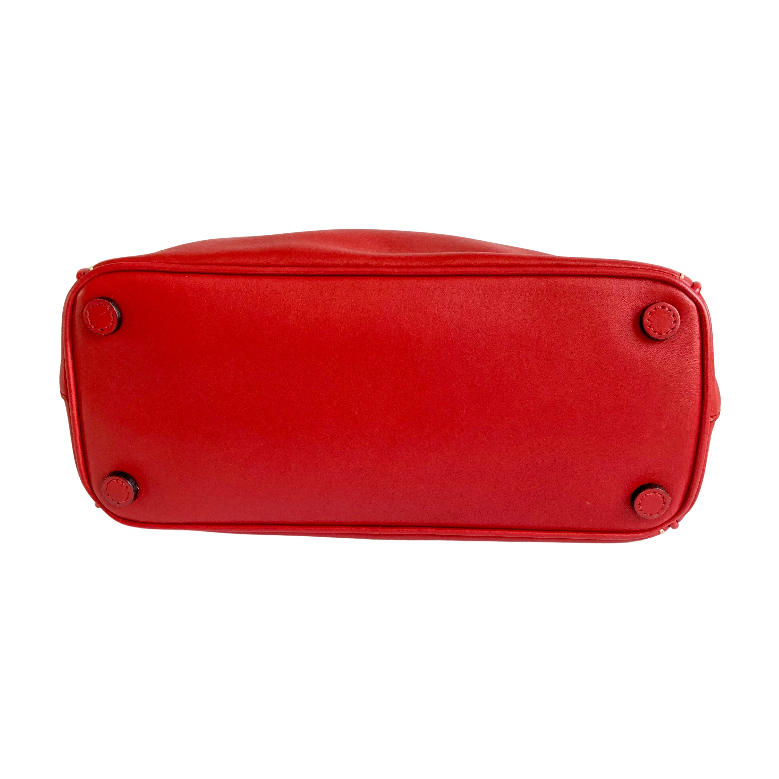 Louis Vuitton Alma PM Red with White Contrast Stitching
