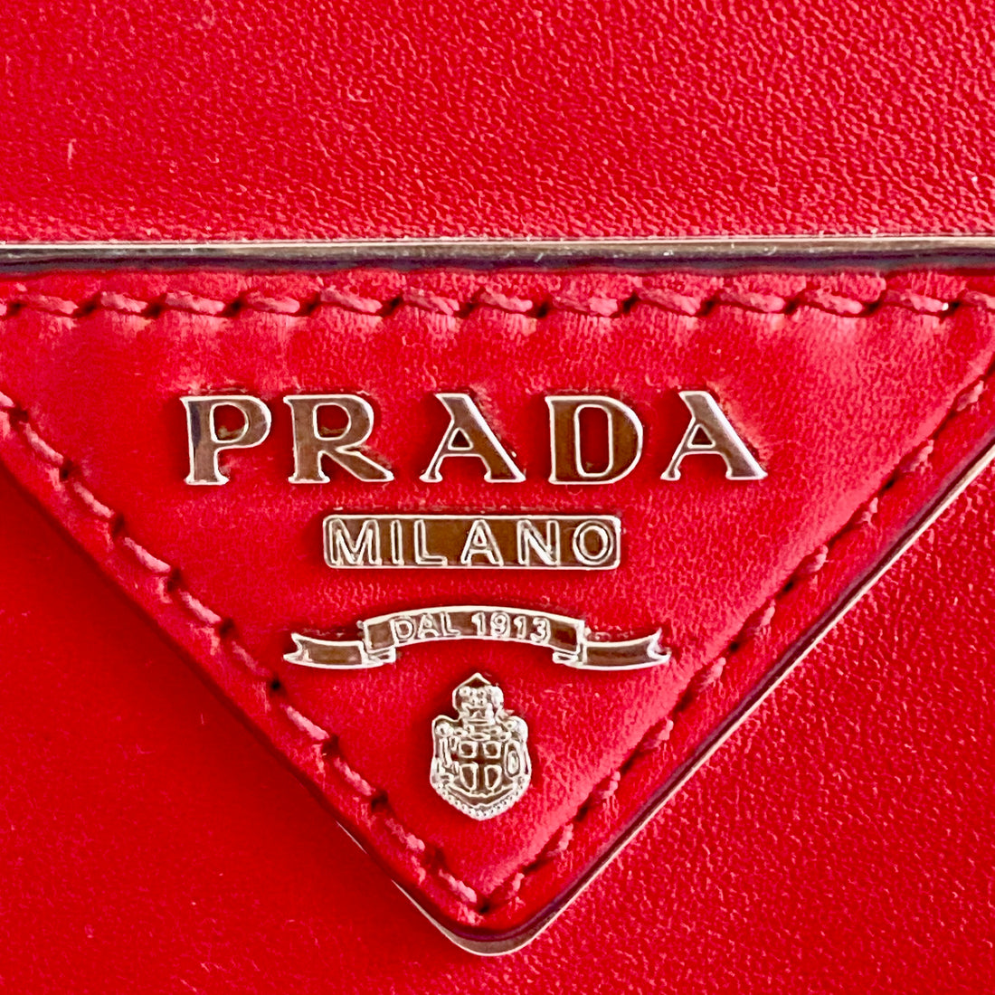 Louis Vuitton Alma PM Red with White Contrast Stitching