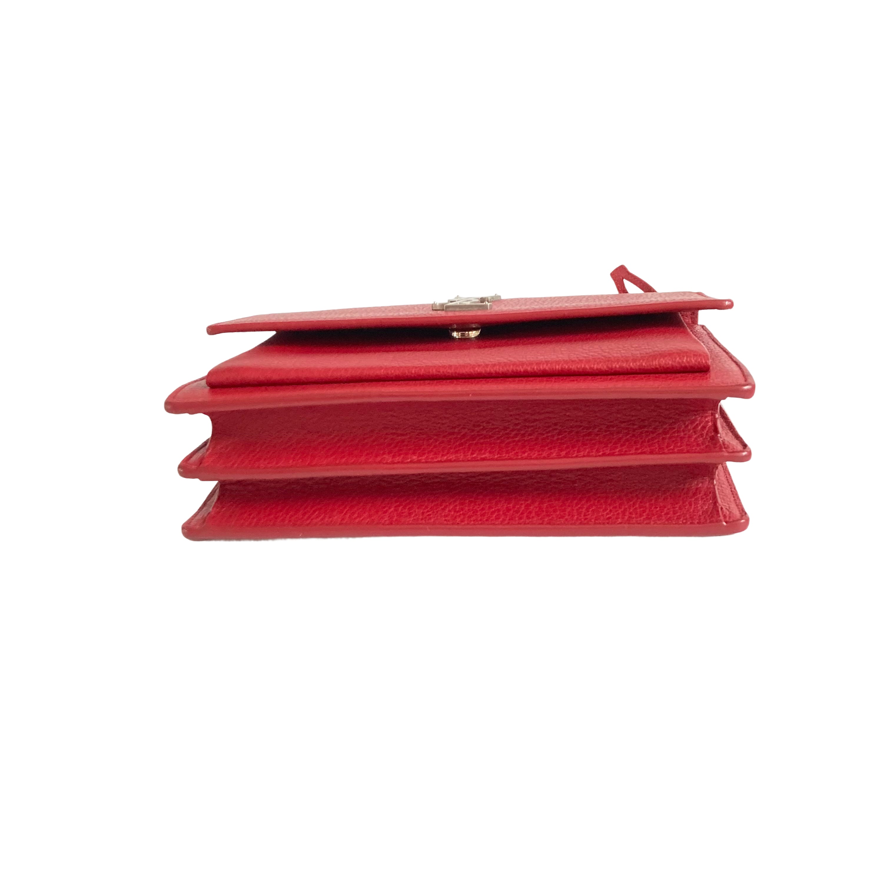 YSL Saint Laurent Sunset Crossbody Bag Red
