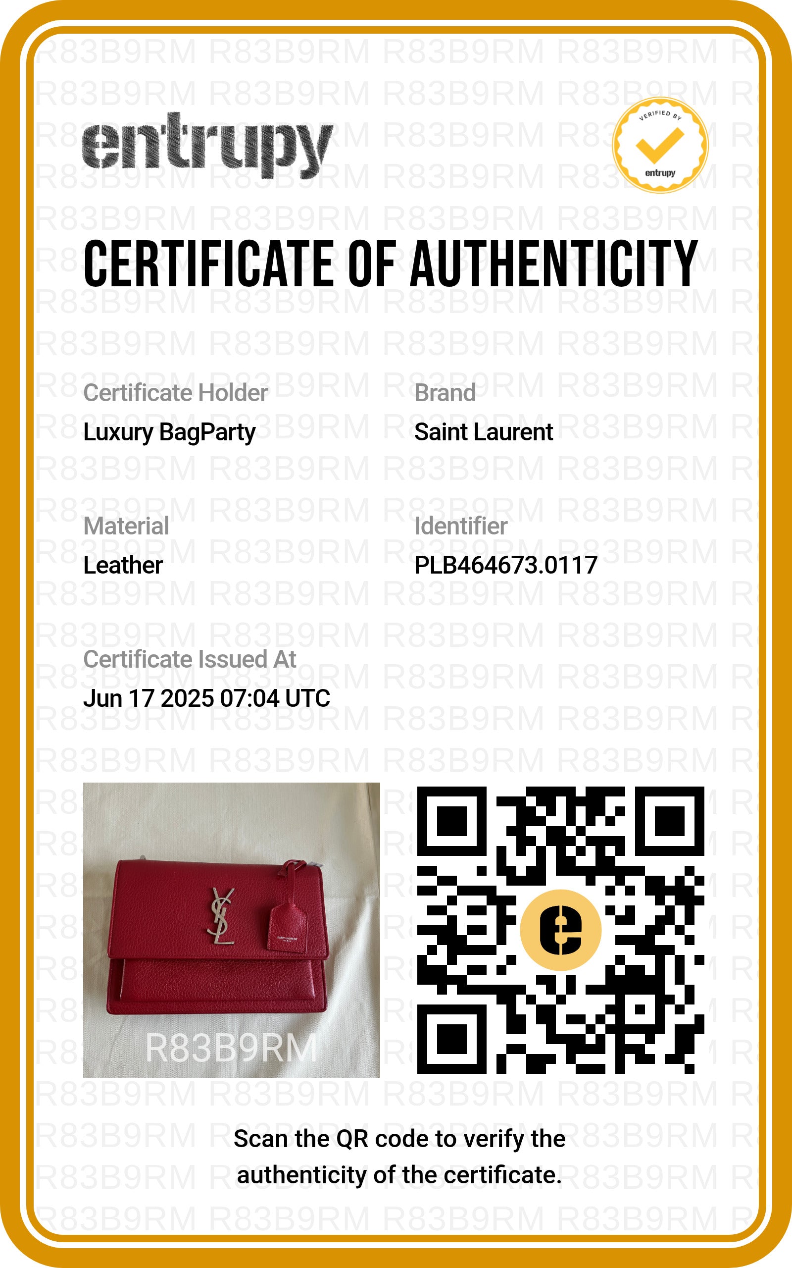 YSL Saint Laurent Sunset Crossbody Bag Red