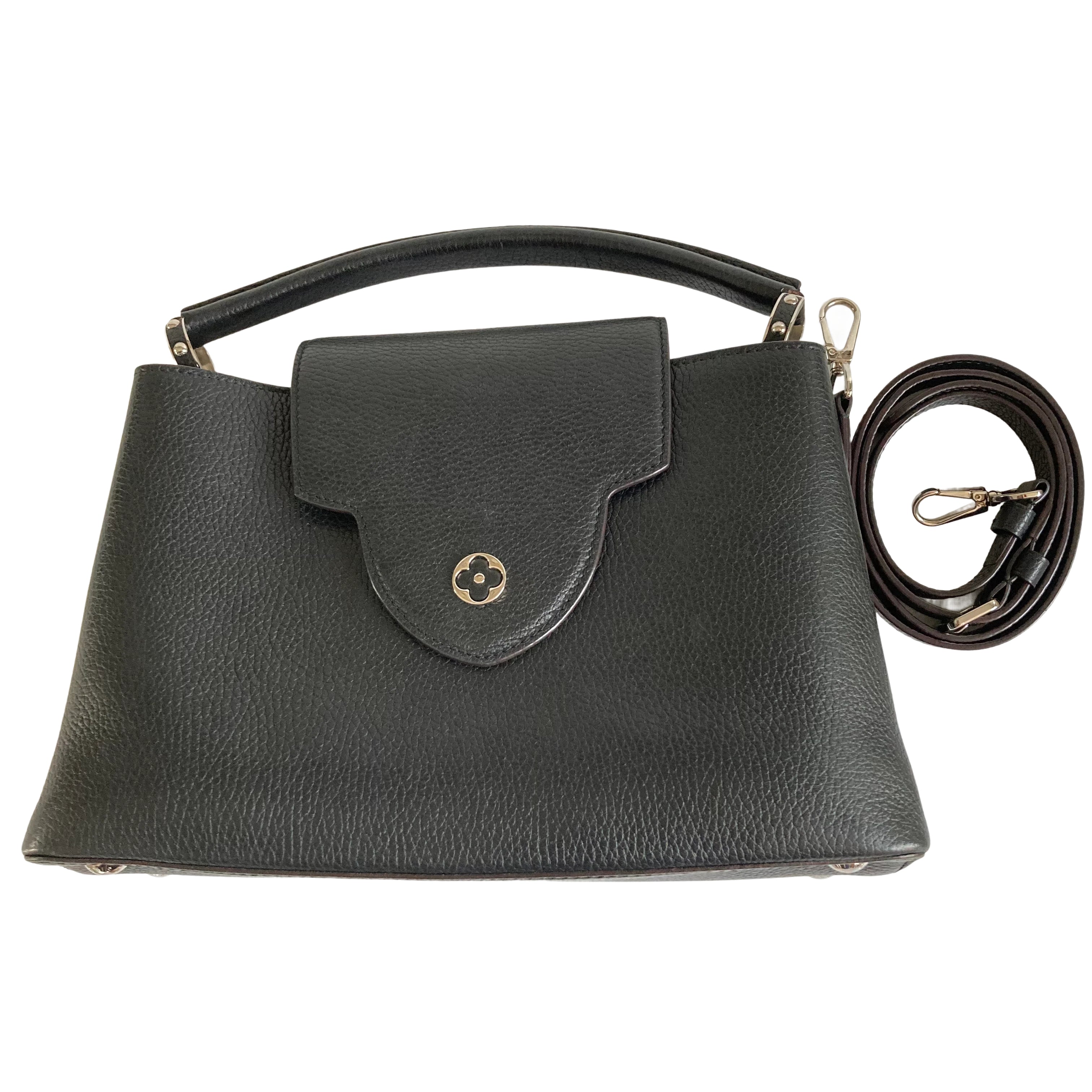 Louis Vuitton Montaigne BB Empreinte Leather Satchel Black