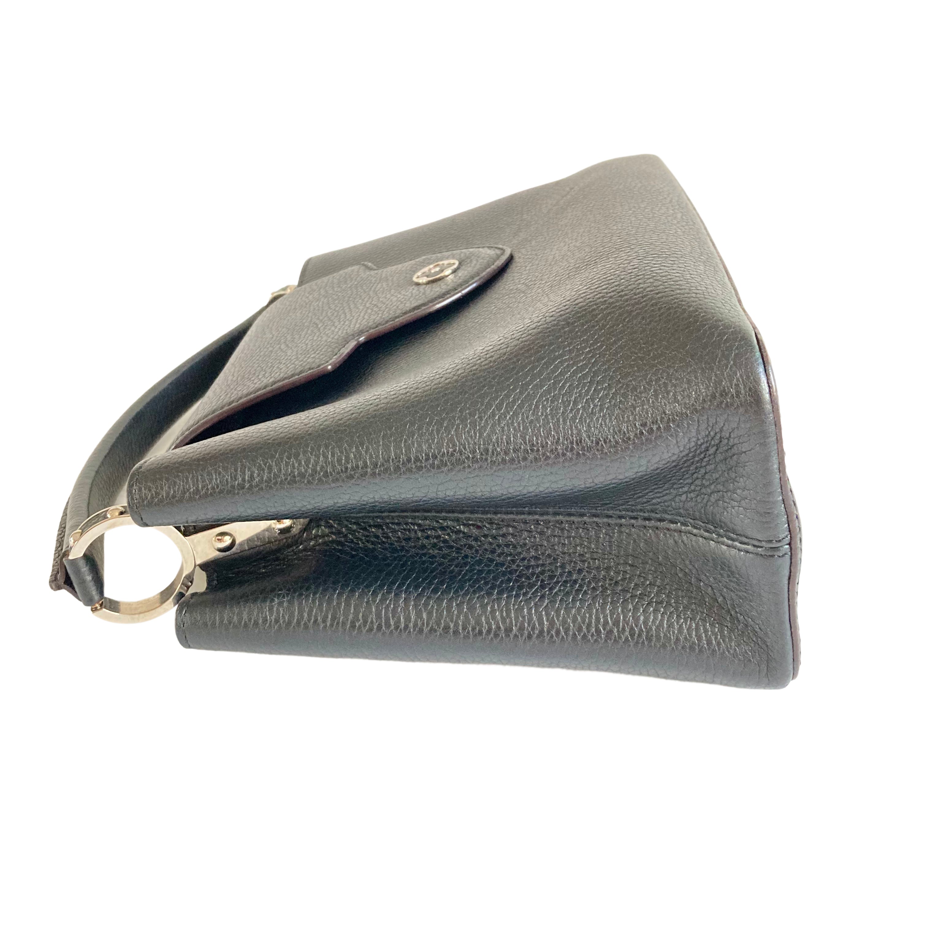 Louis Vuitton Montaigne BB Empreinte Leather Satchel Black