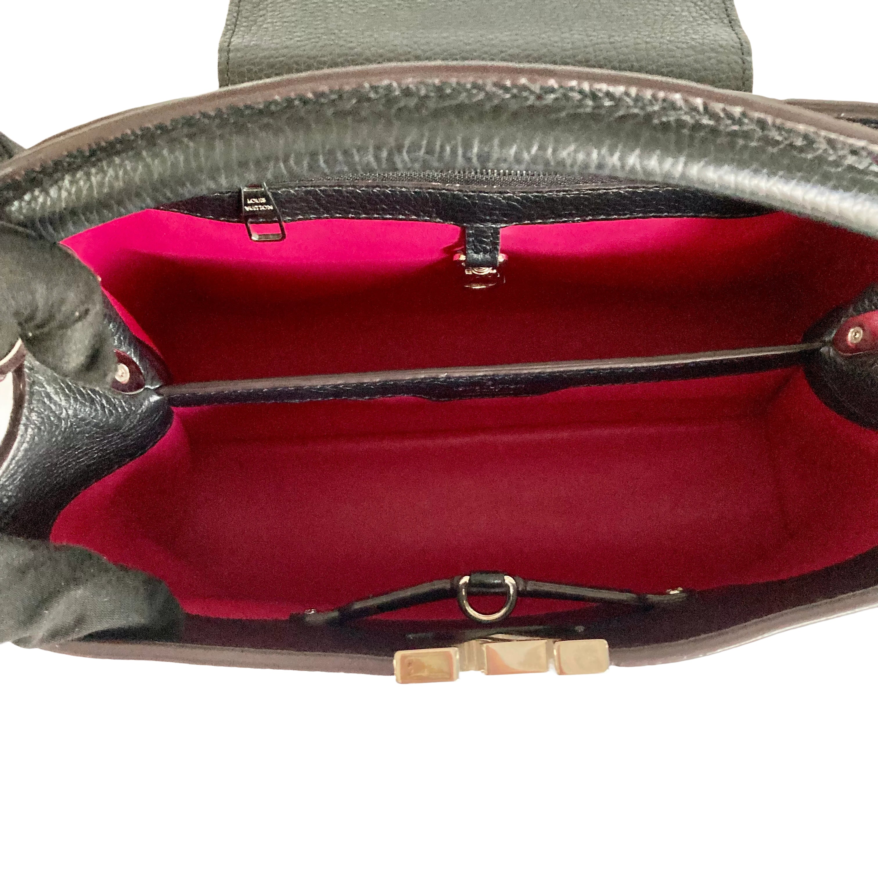 Louis Vuitton Montaigne BB Empreinte Leather Satchel Black