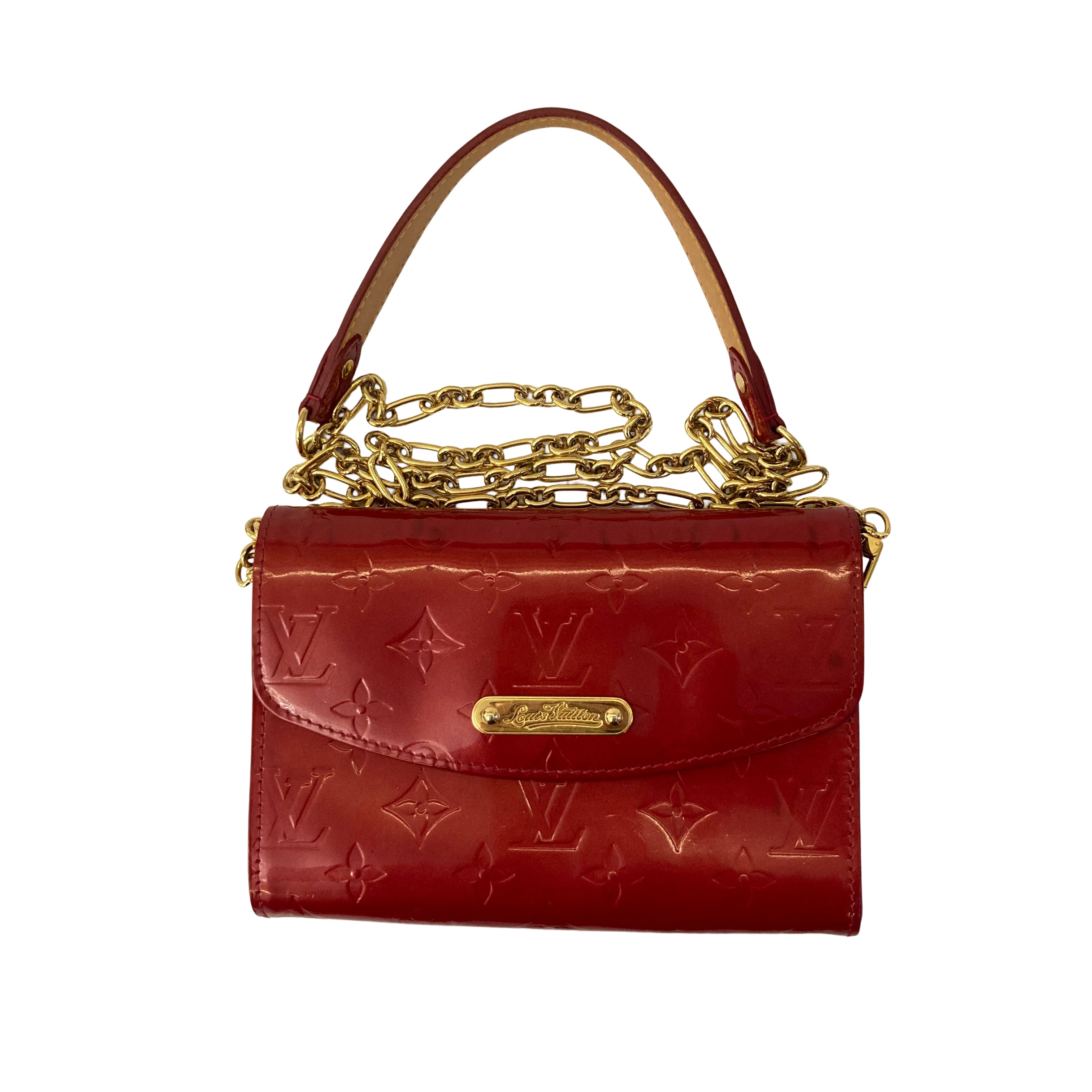 Louis Vuitton Vernis Sunset Boulevard Clutch Amarante