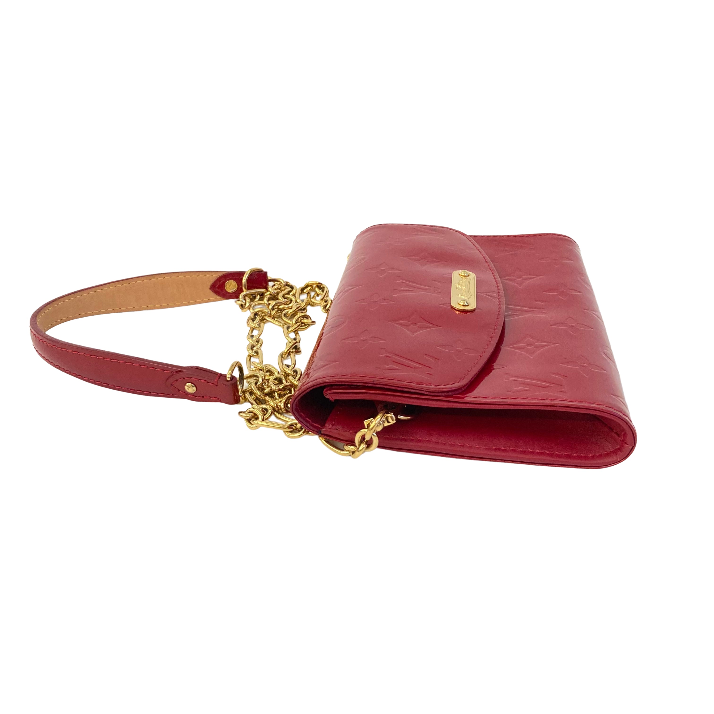 Louis Vuitton Vernis Sunset Boulevard Clutch Amarante