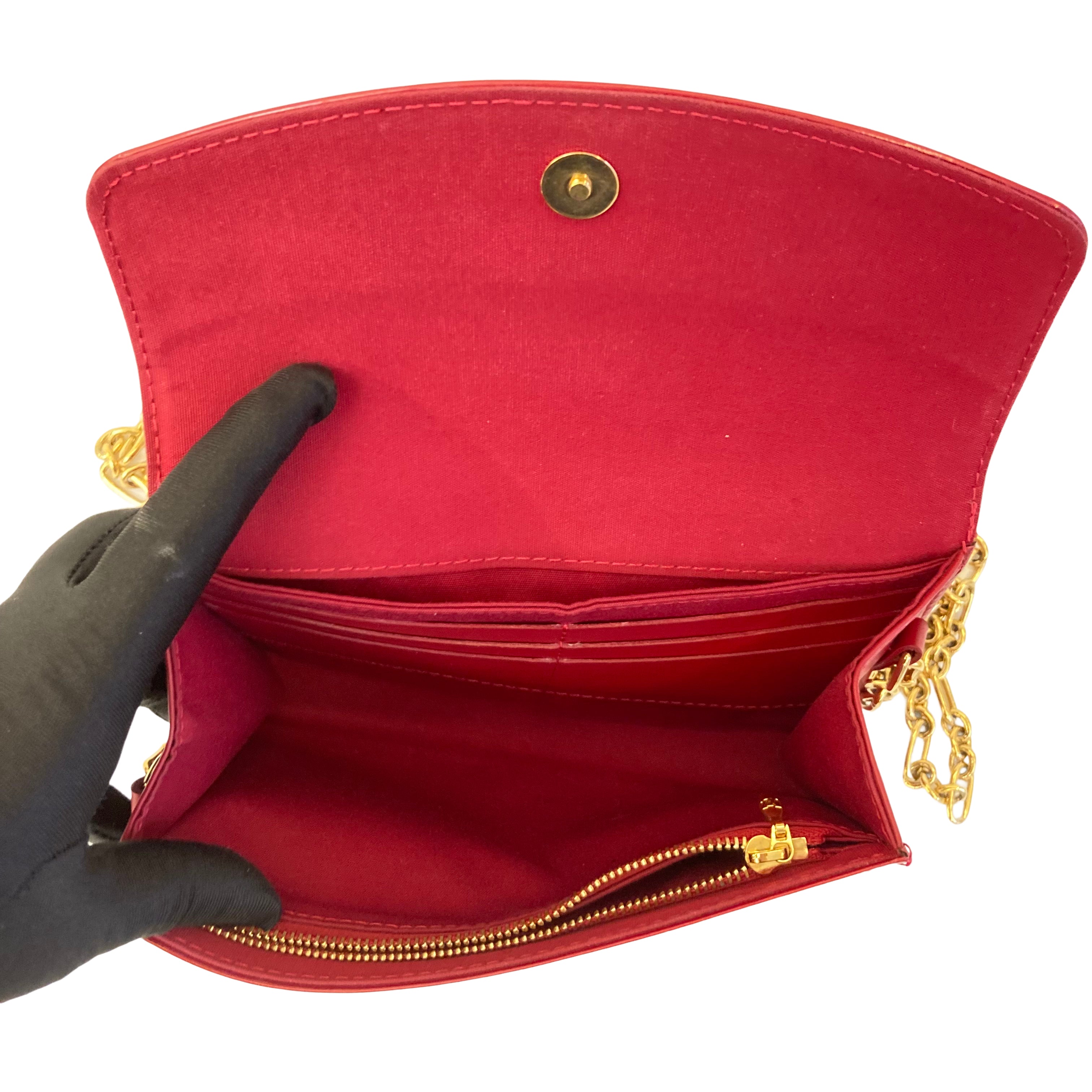 Louis Vuitton Vernis Sunset Boulevard Clutch Amarante