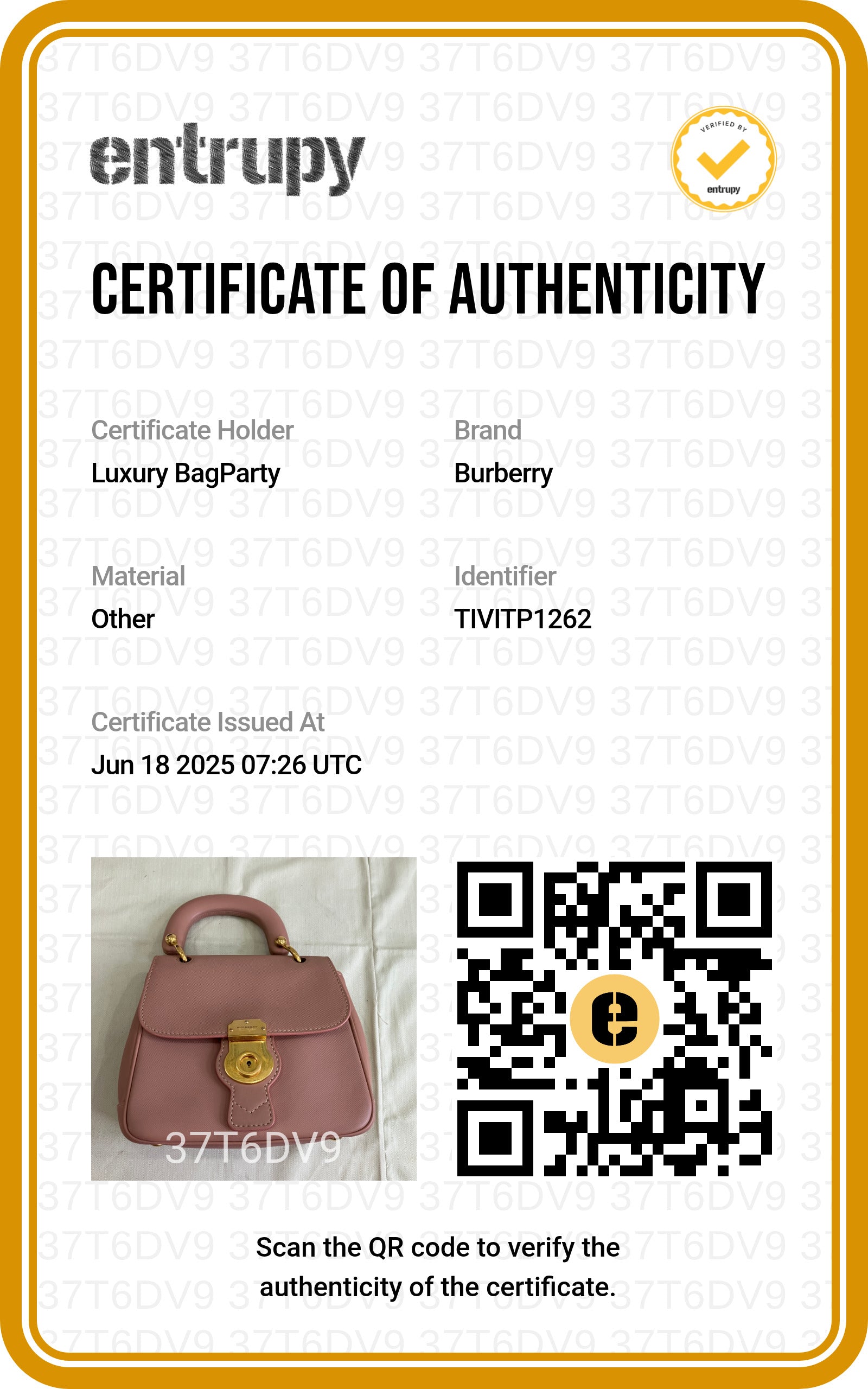 Burberry Trench Mini DK88 Top Handle Bag Light Pink