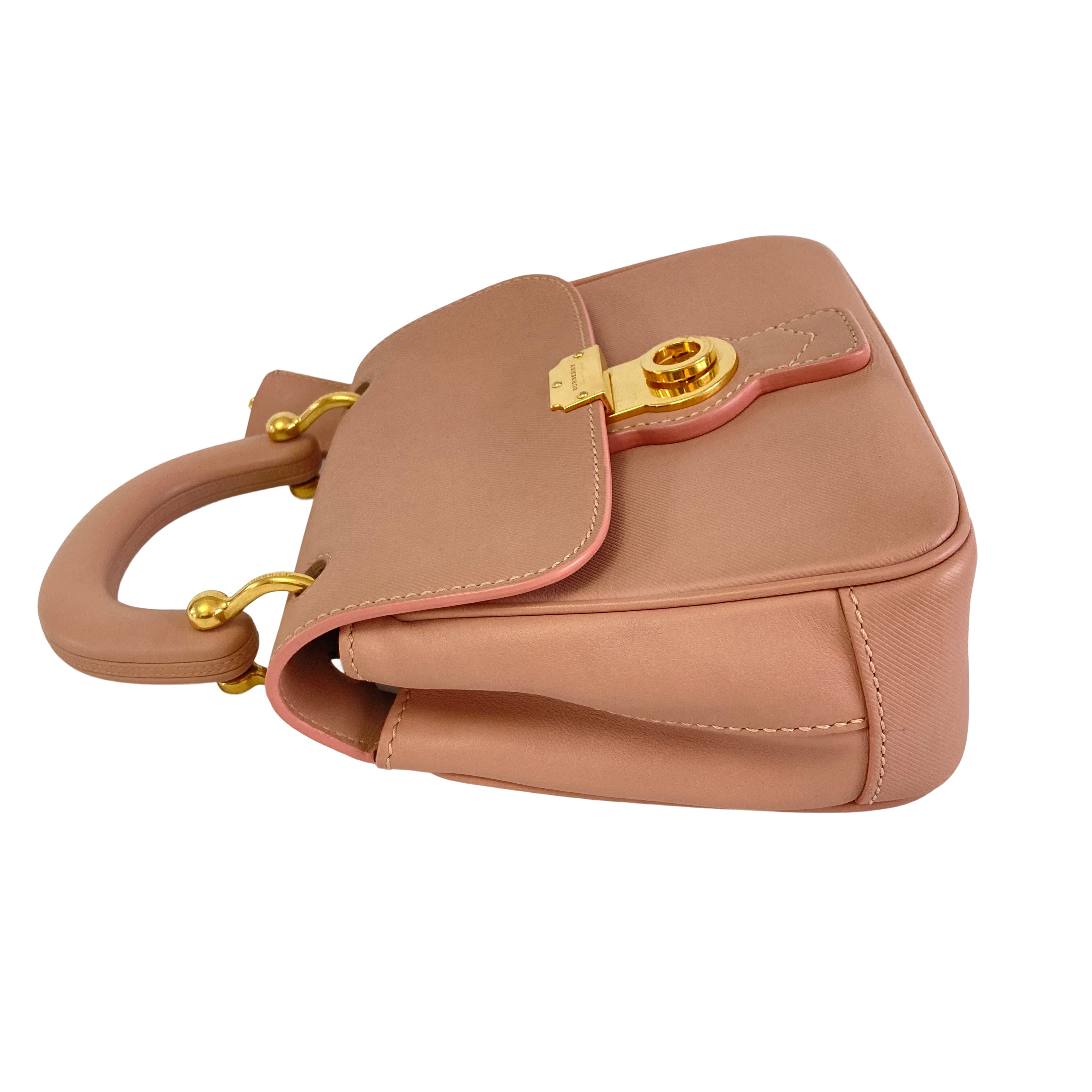Burberry Trench Mini DK88 Top Handle Bag Light Pink