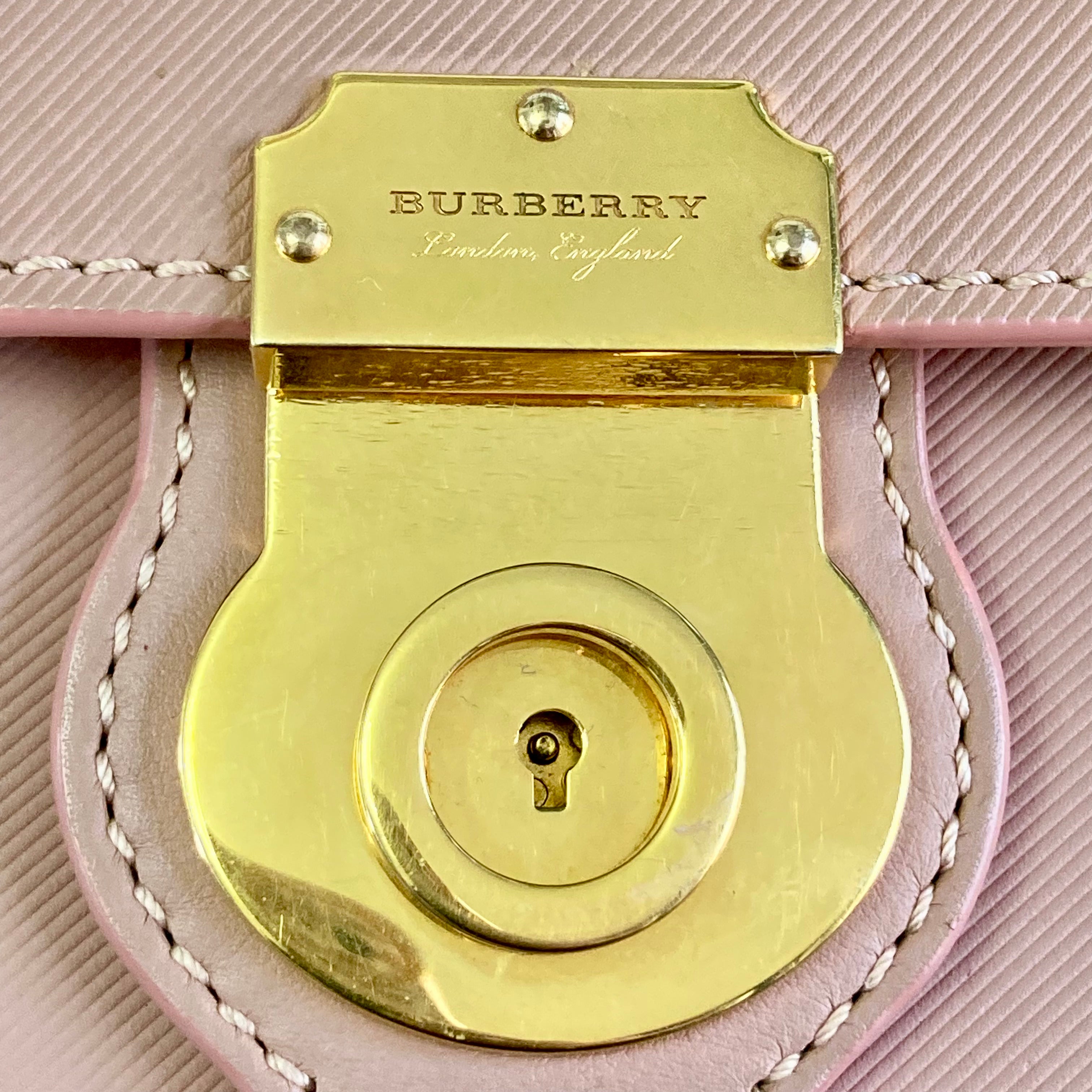 Burberry Trench Mini DK88 Top Handle Bag Light Pink