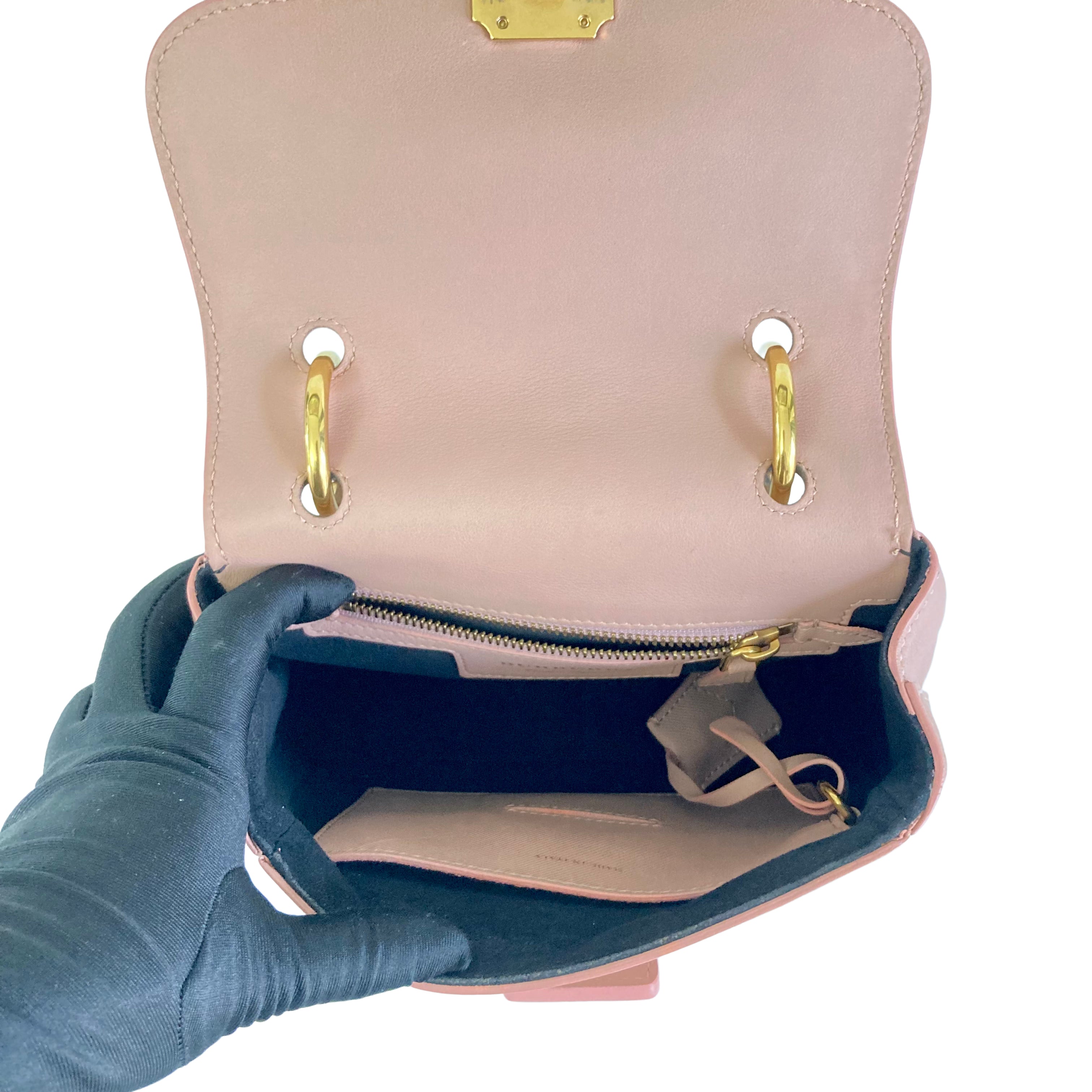 Burberry Trench Mini DK88 Top Handle Bag Light Pink