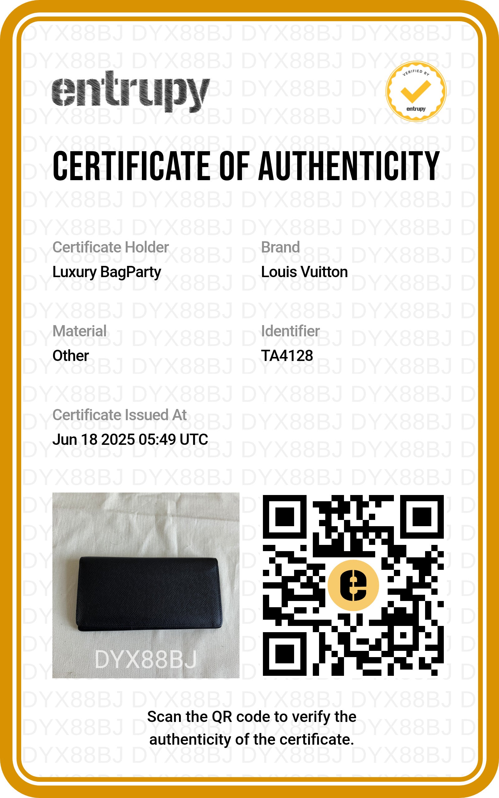 Louis Vuitton Taiga Leather Brazza Wallet Black