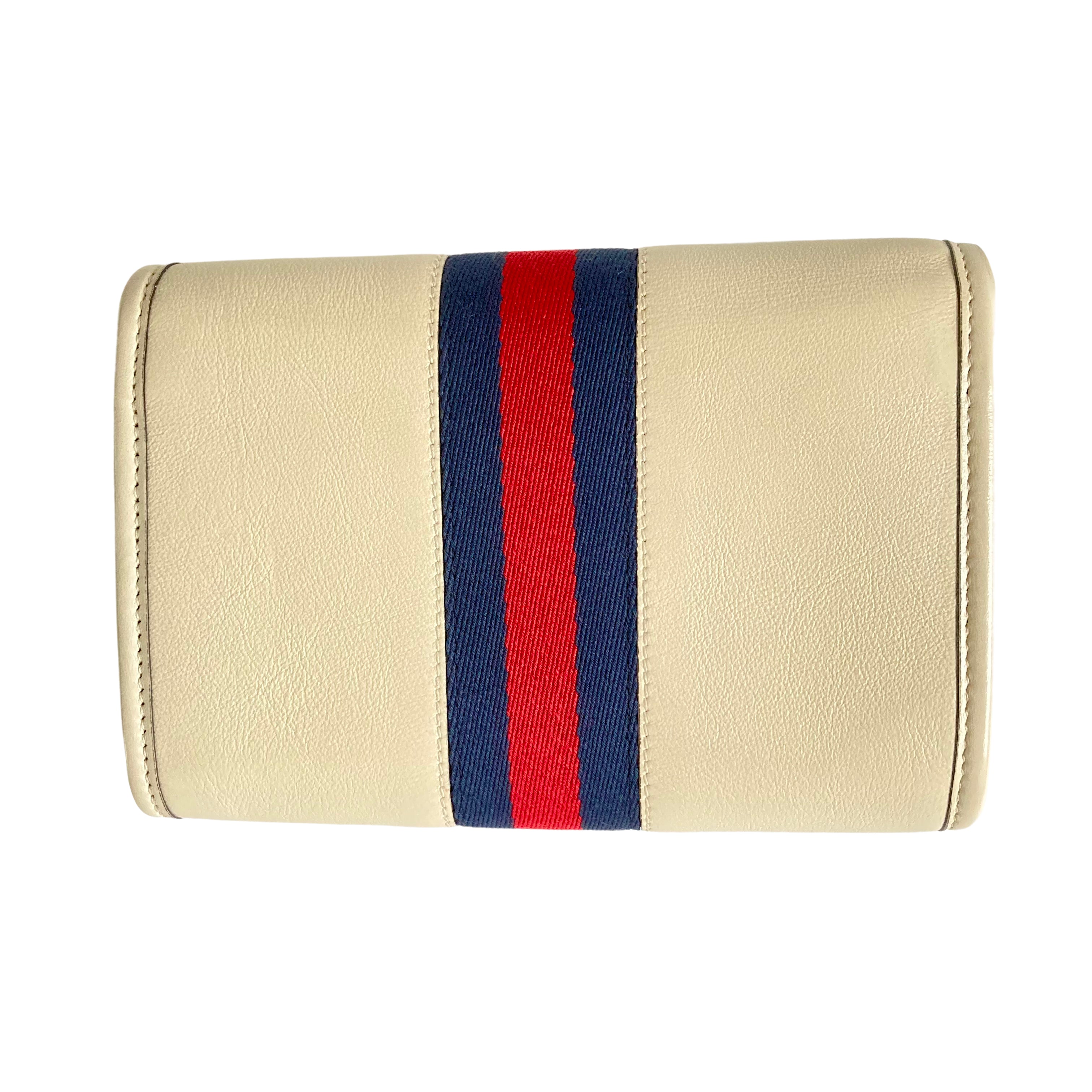 Gucci Vintage Web Stripe Tiger Head Chain Shoulder Bag