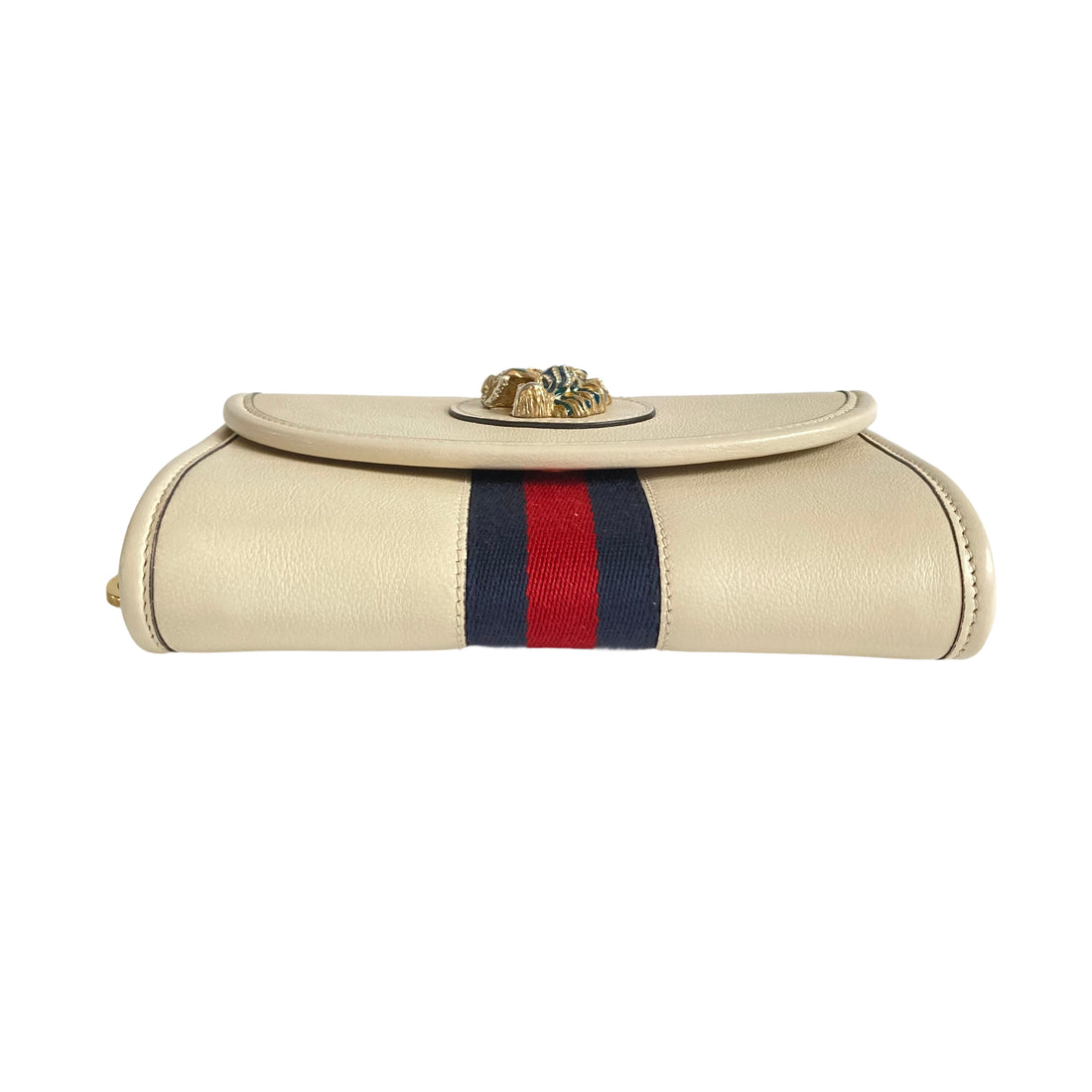 Gucci Vintage Web Stripe Tiger Head Chain Shoulder Bag
