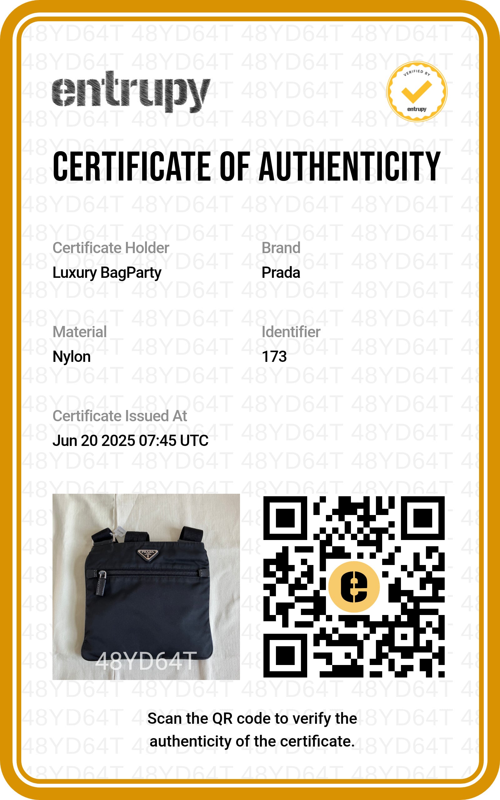 Prada Tessuto Nylon Messenger Bag