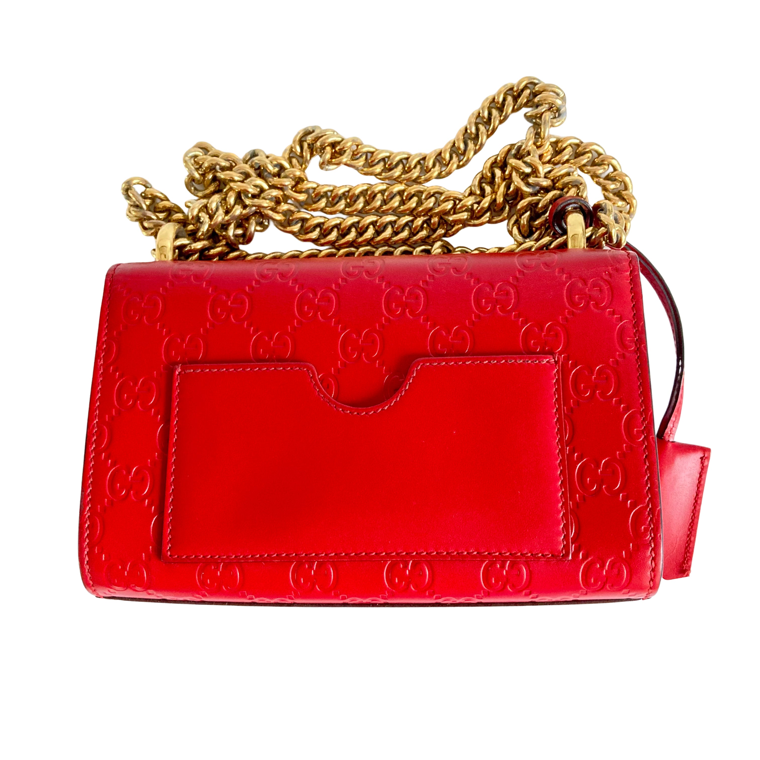 Gucci GG Marmont Red Patent Leather Mini Shoulder Bag