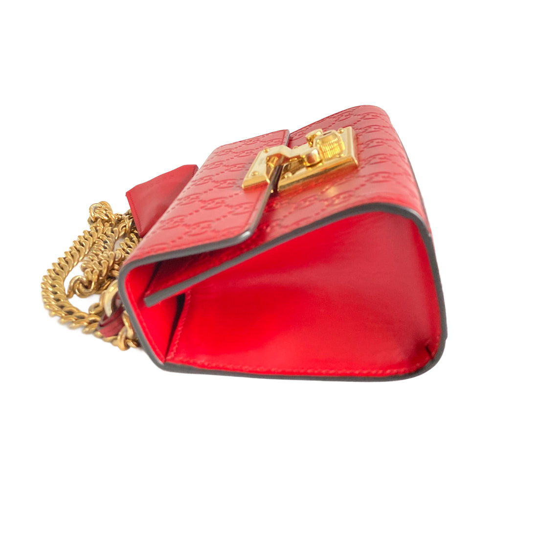 Gucci GG Marmont Red Patent Leather Mini Shoulder Bag