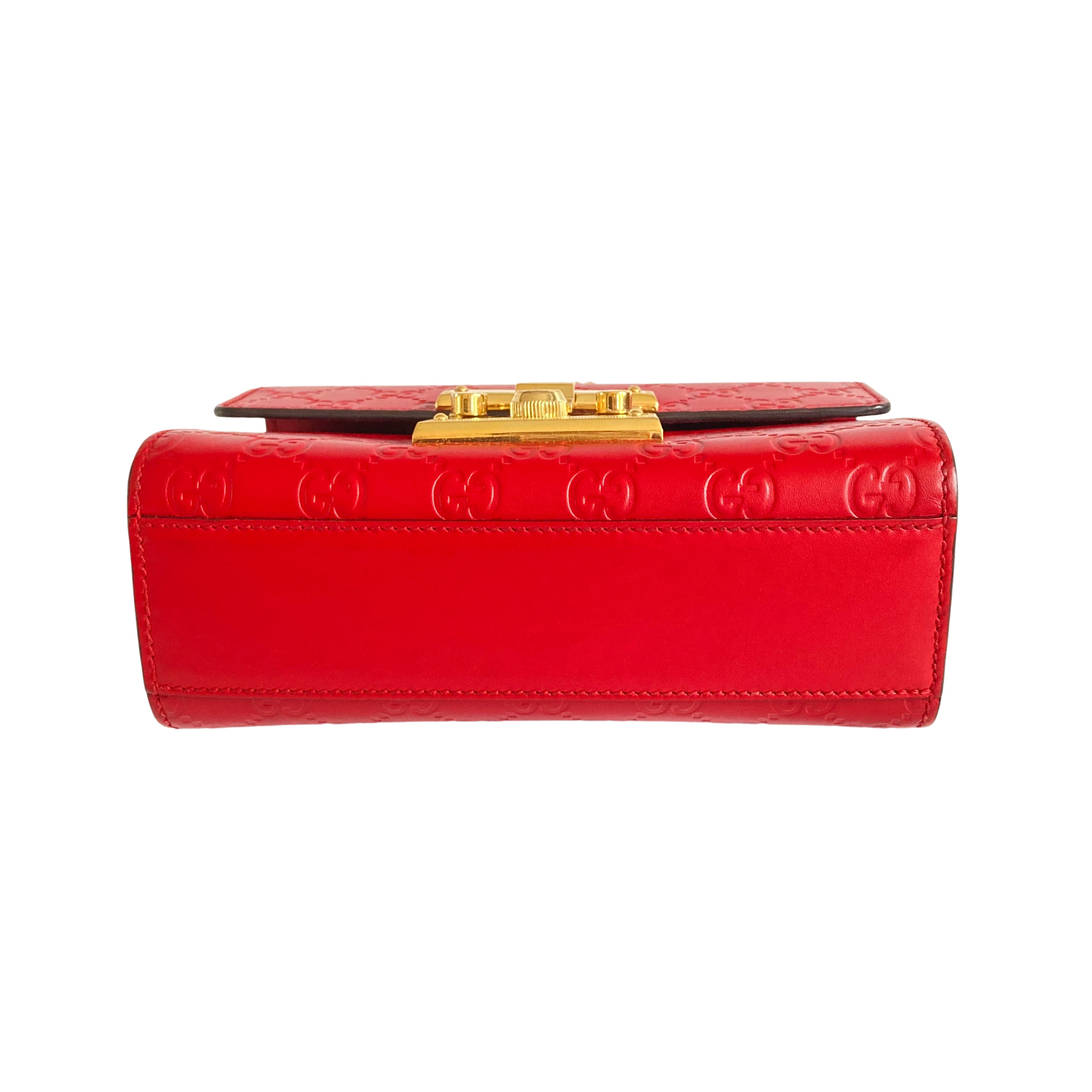 Gucci GG Marmont Red Patent Leather Mini Shoulder Bag