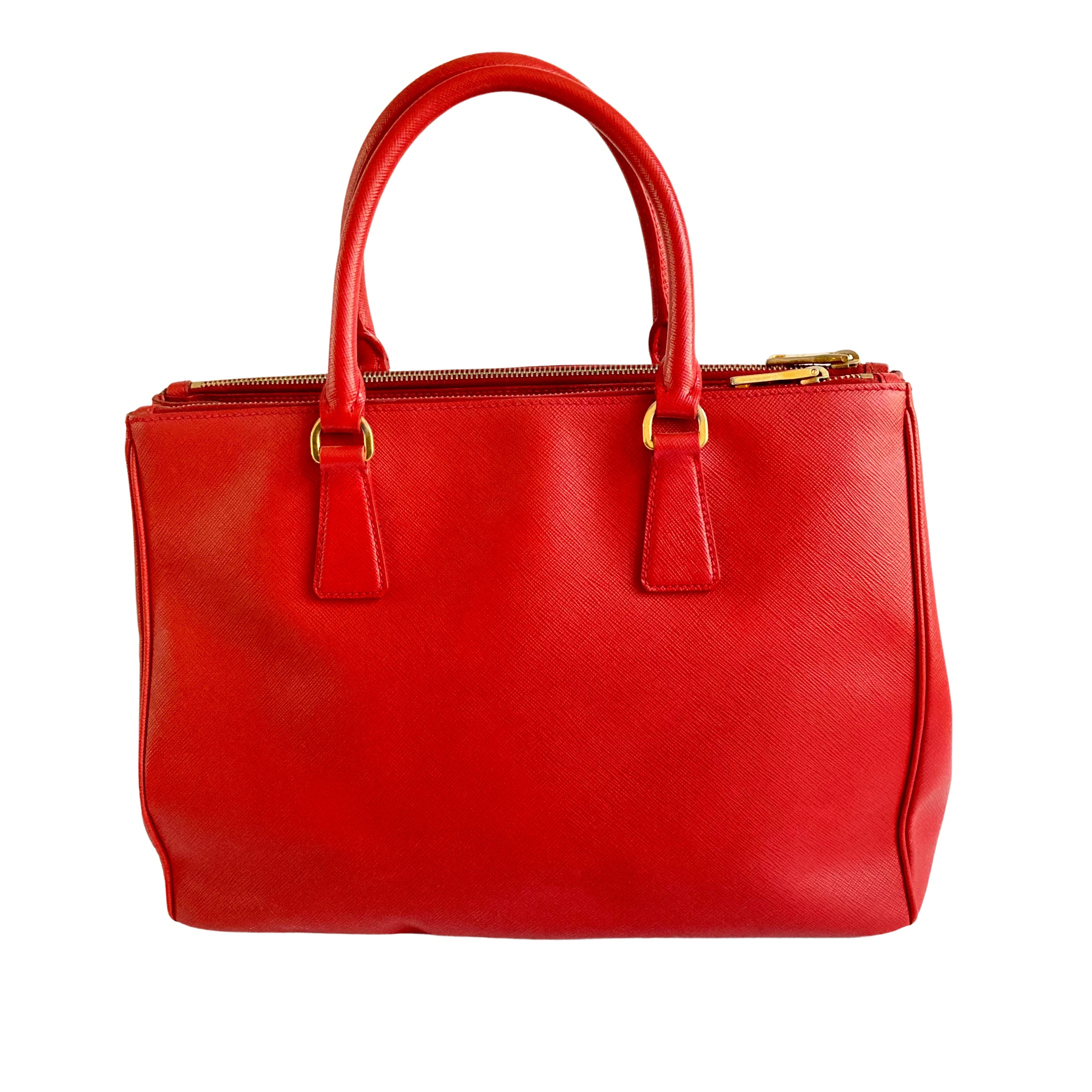 Prada Saffiano Lux Double Zip Tote Bag