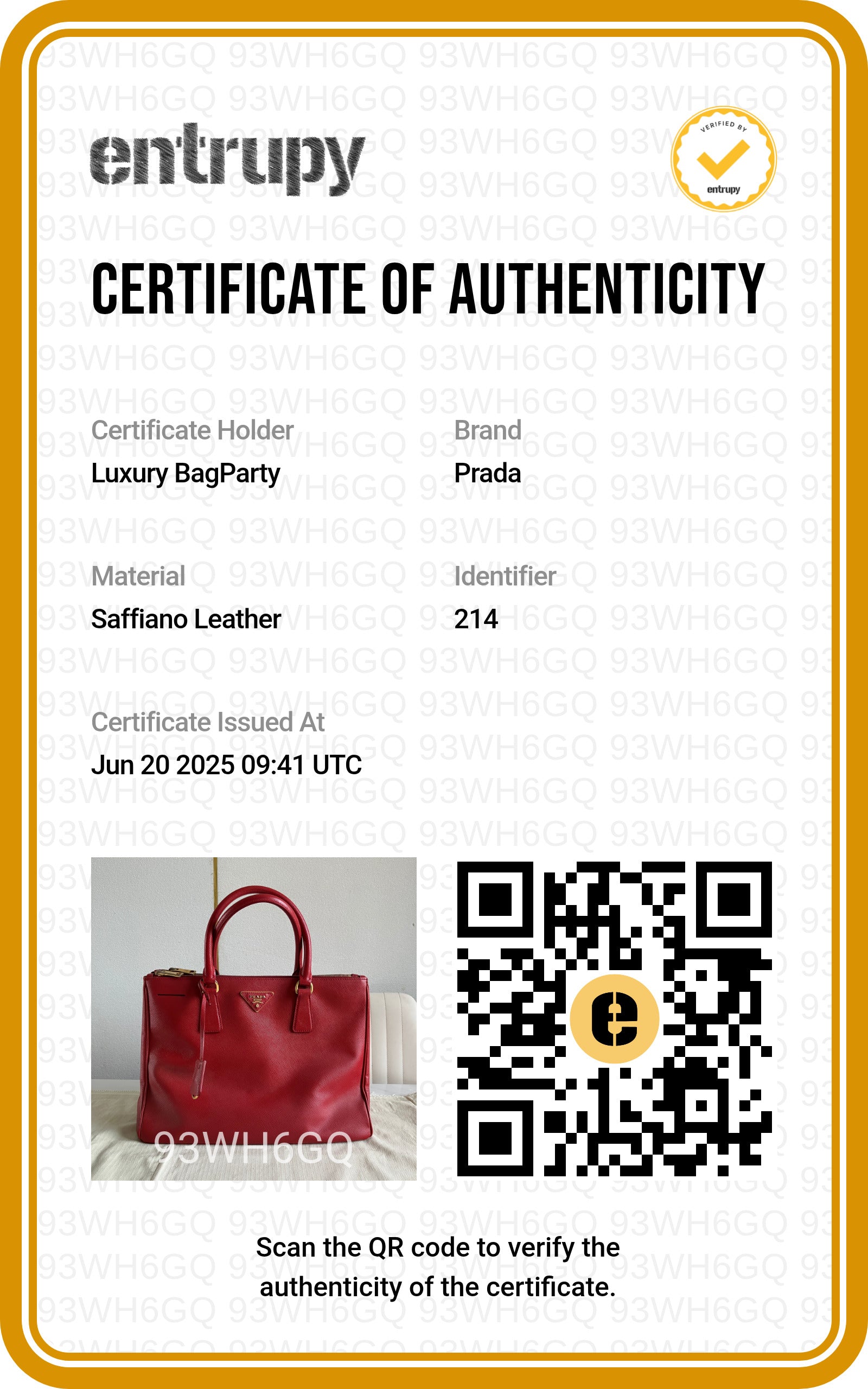 Prada Saffiano Lux Double Zip Tote Bag