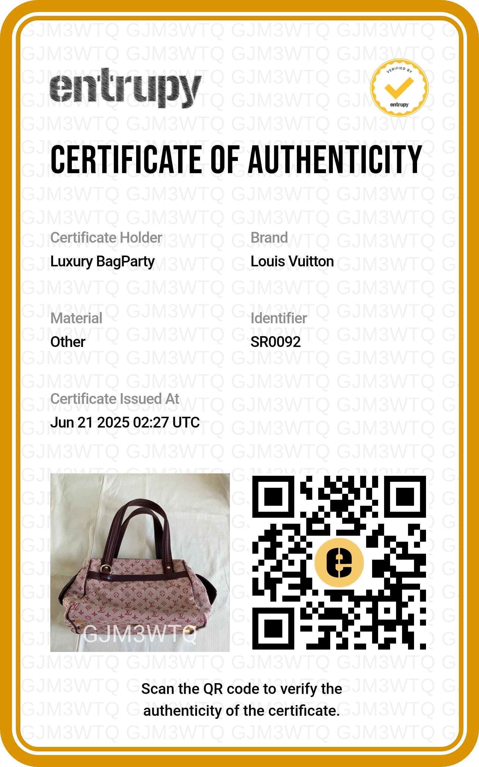 Louis Vuitton Mini Lin Canvas Manhattan