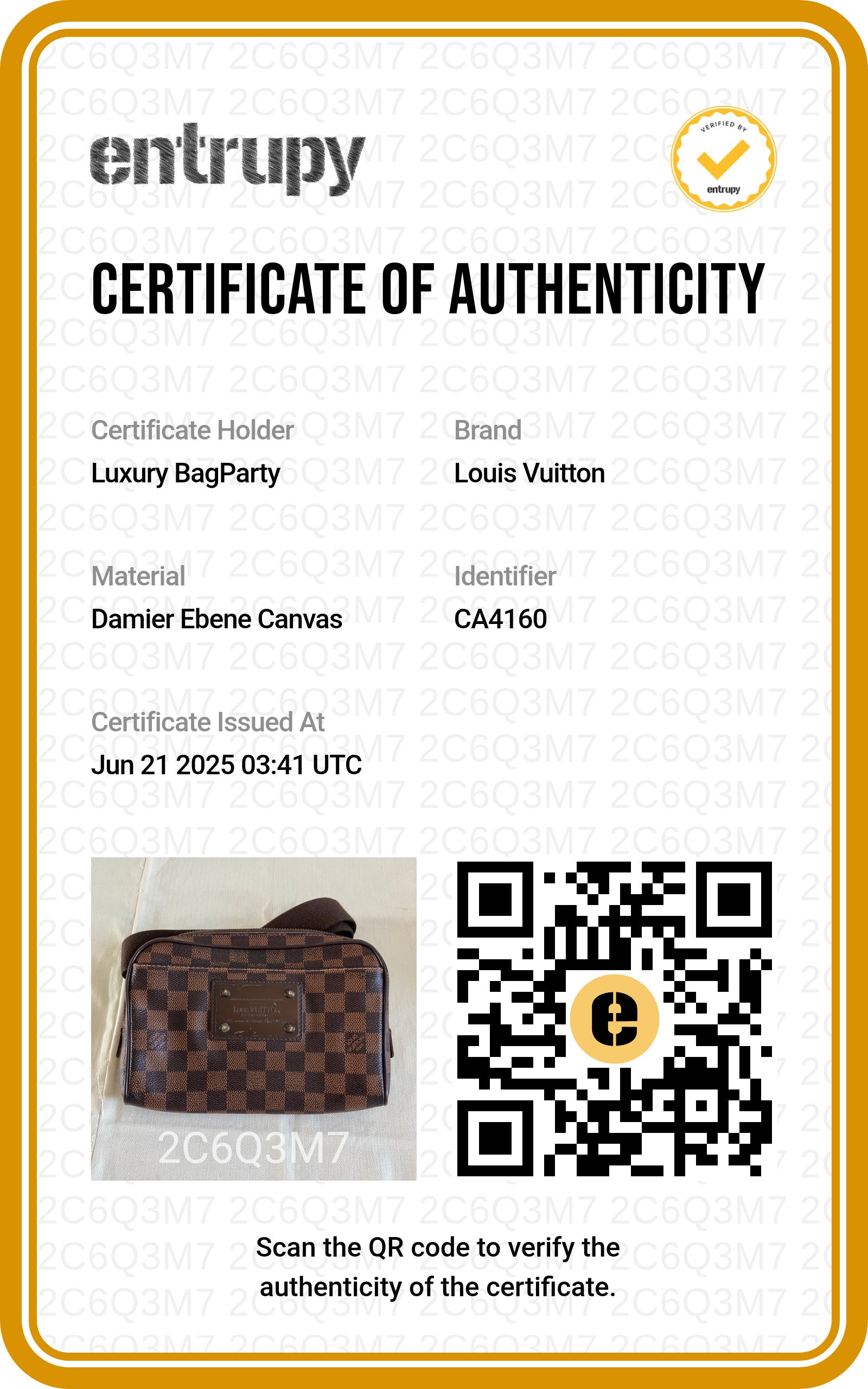 Louis Vuitton Damier Ebene Bumbag