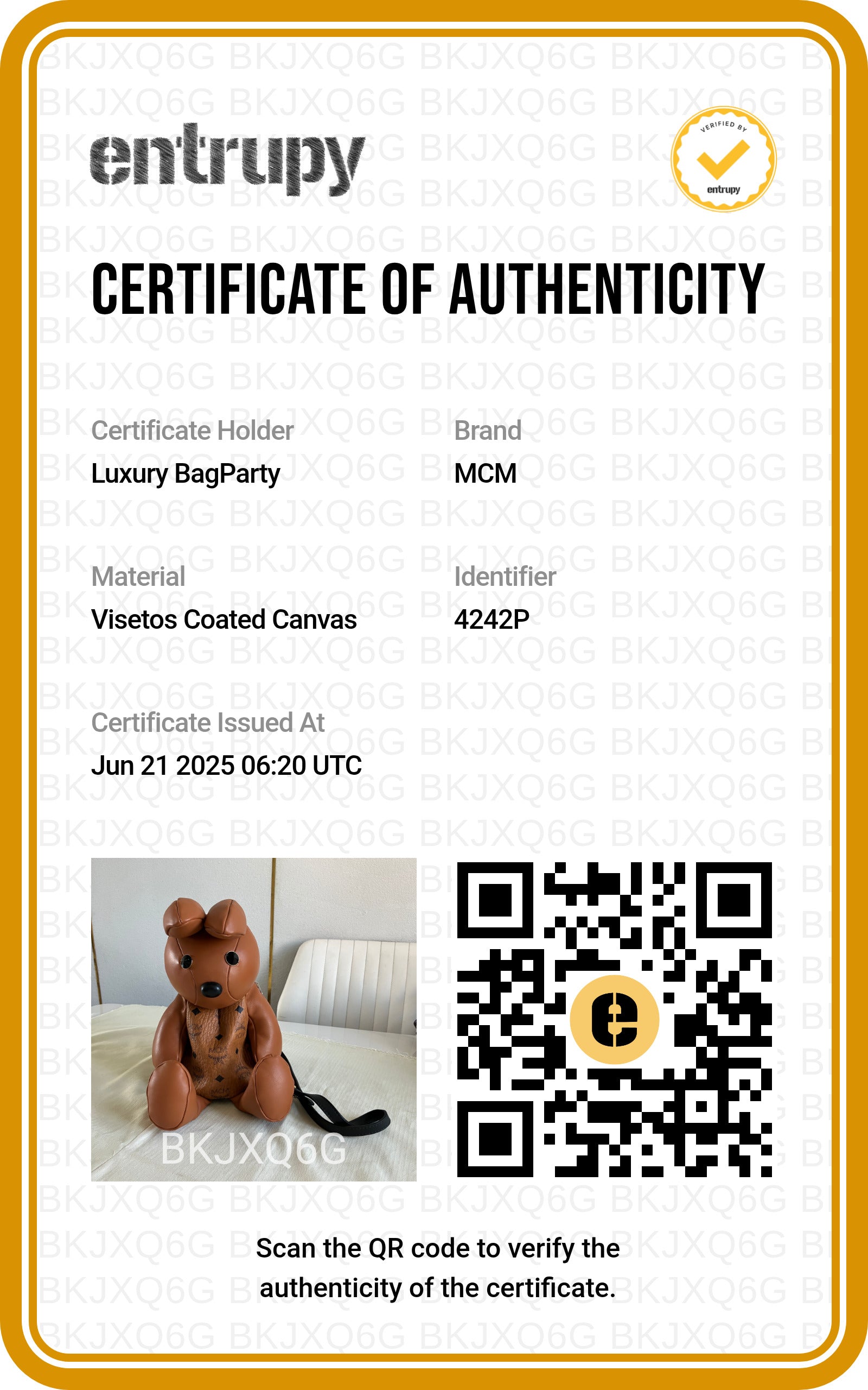 MCM Visetos Bear Doll