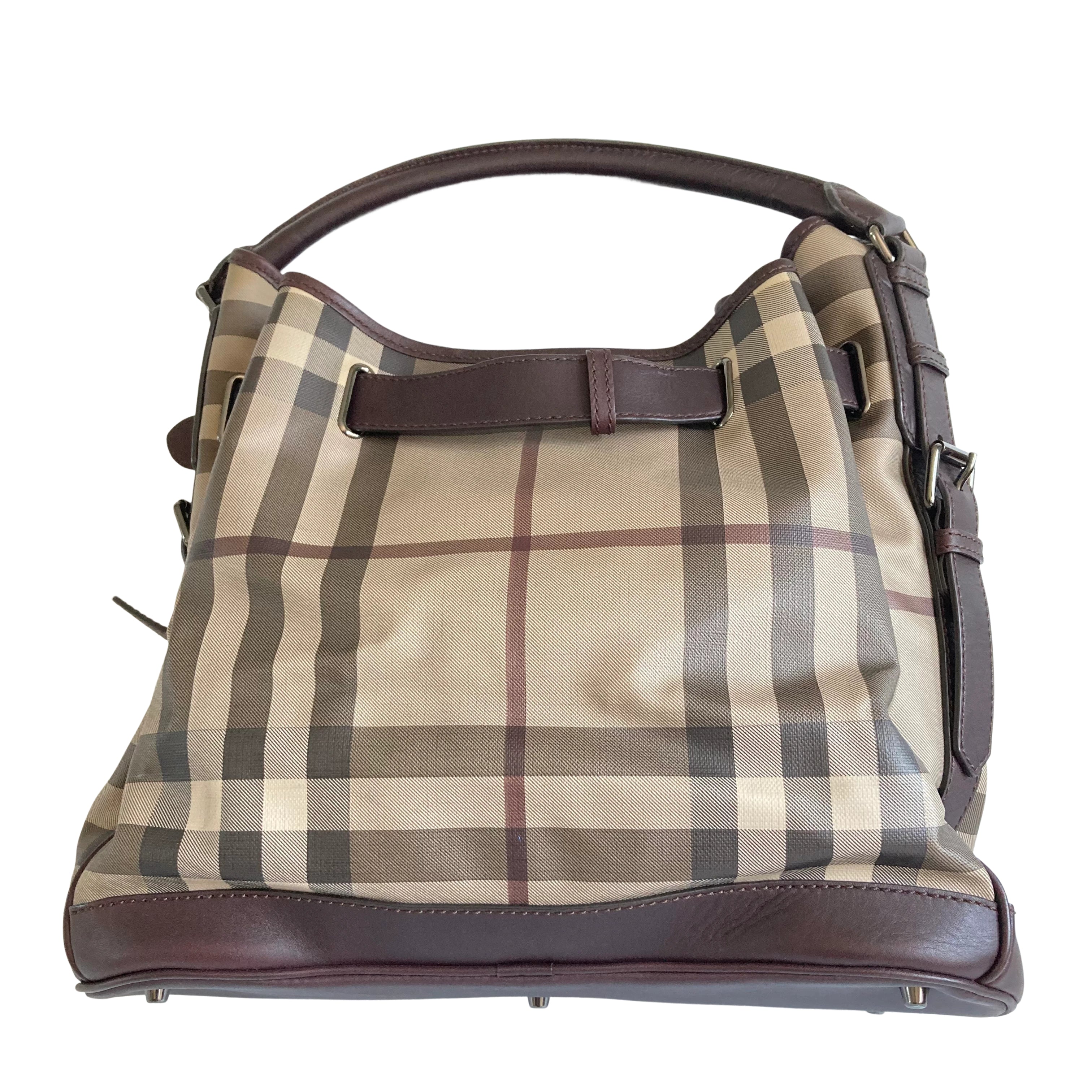 Burberry Classic Monogram Haymarket Tote Bag