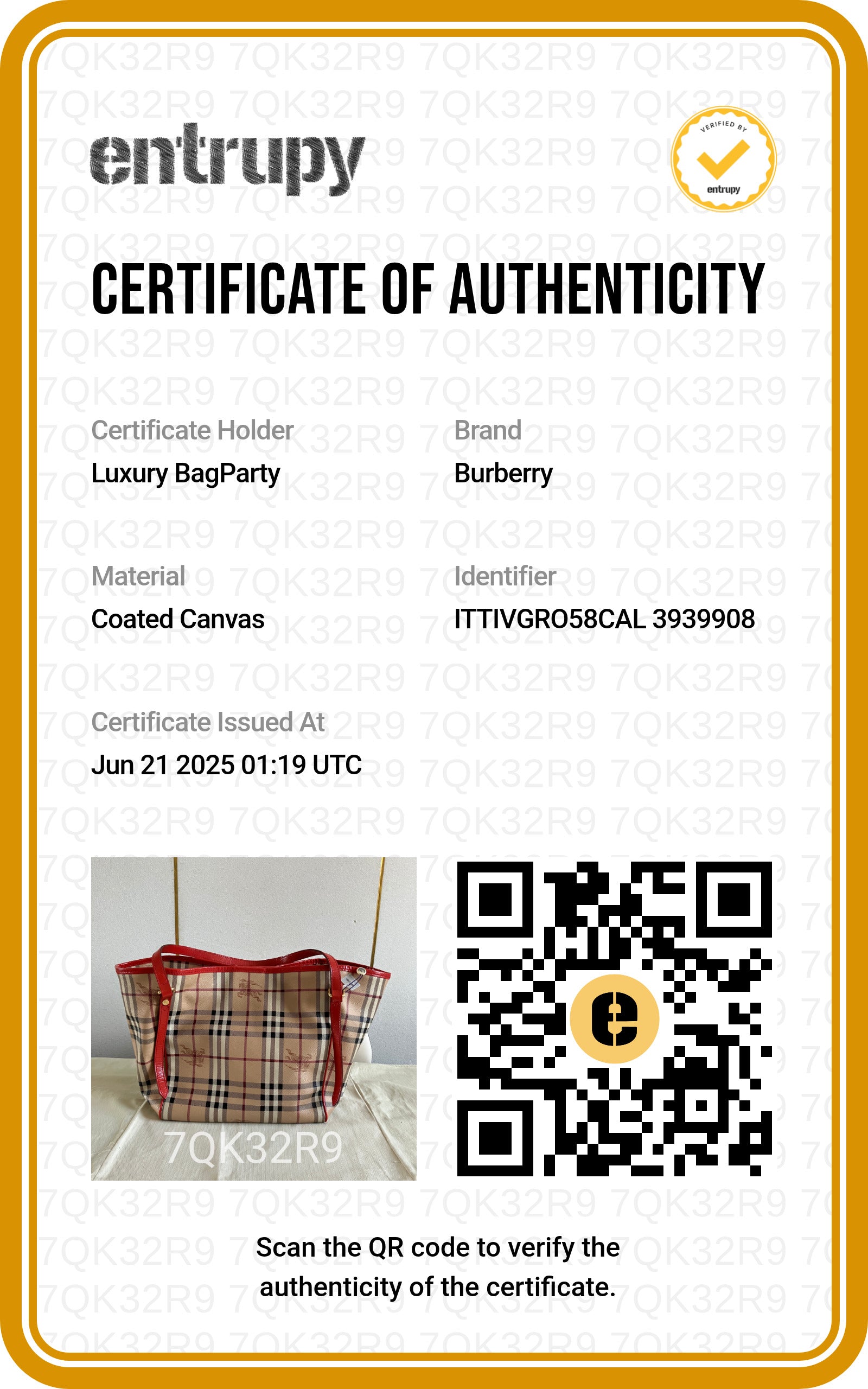 Burberry Horseferry Check Red Trim Tote