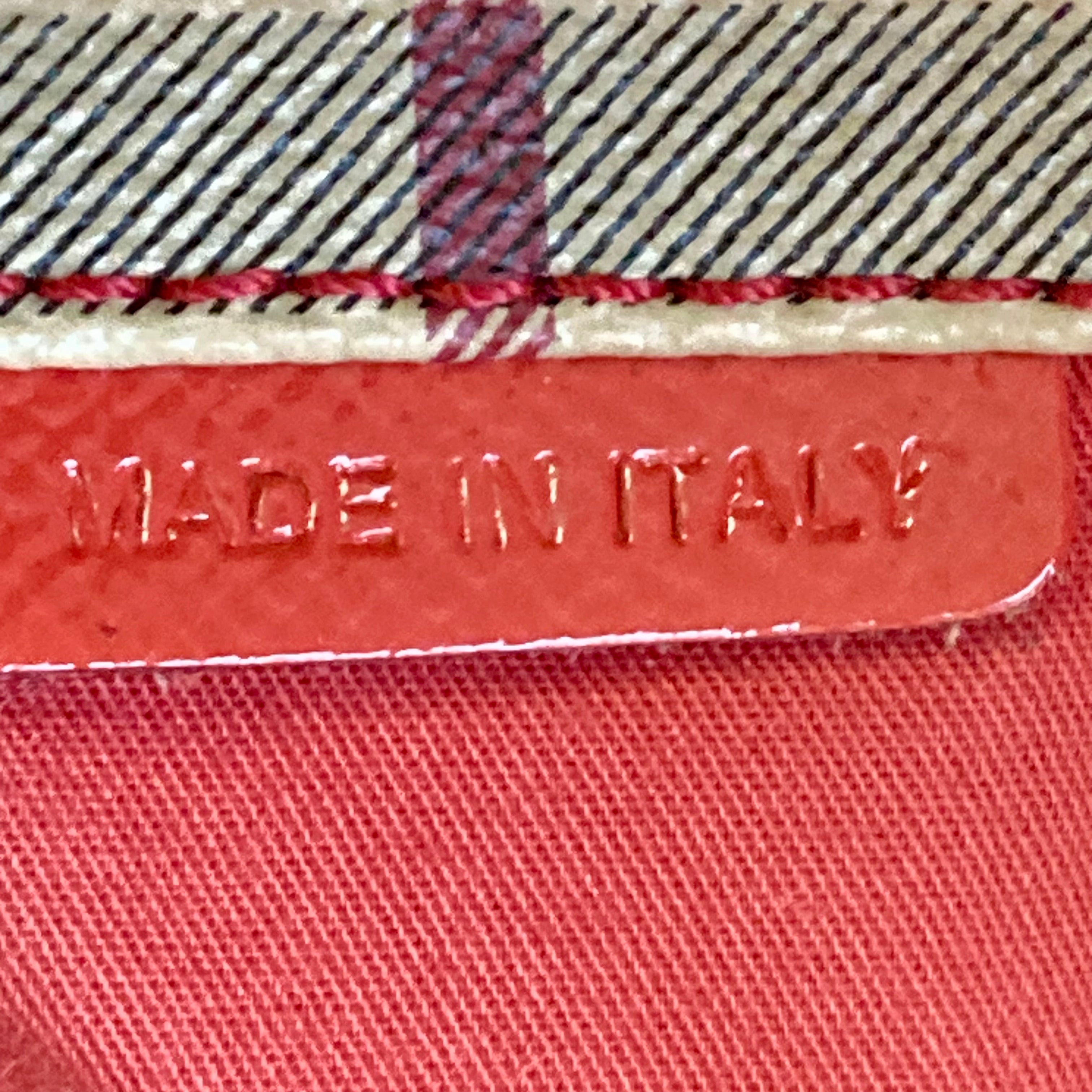 Burberry Horseferry Check Red Trim Tote