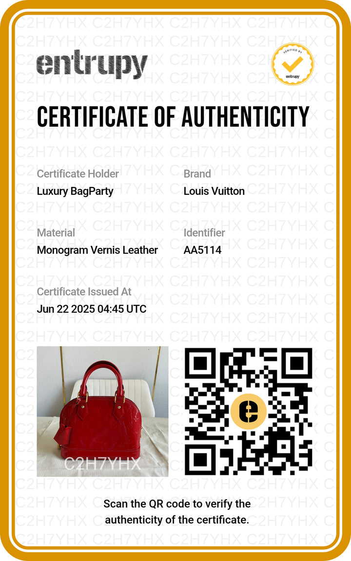 Louis Vuitton Alma BB Vernis Red