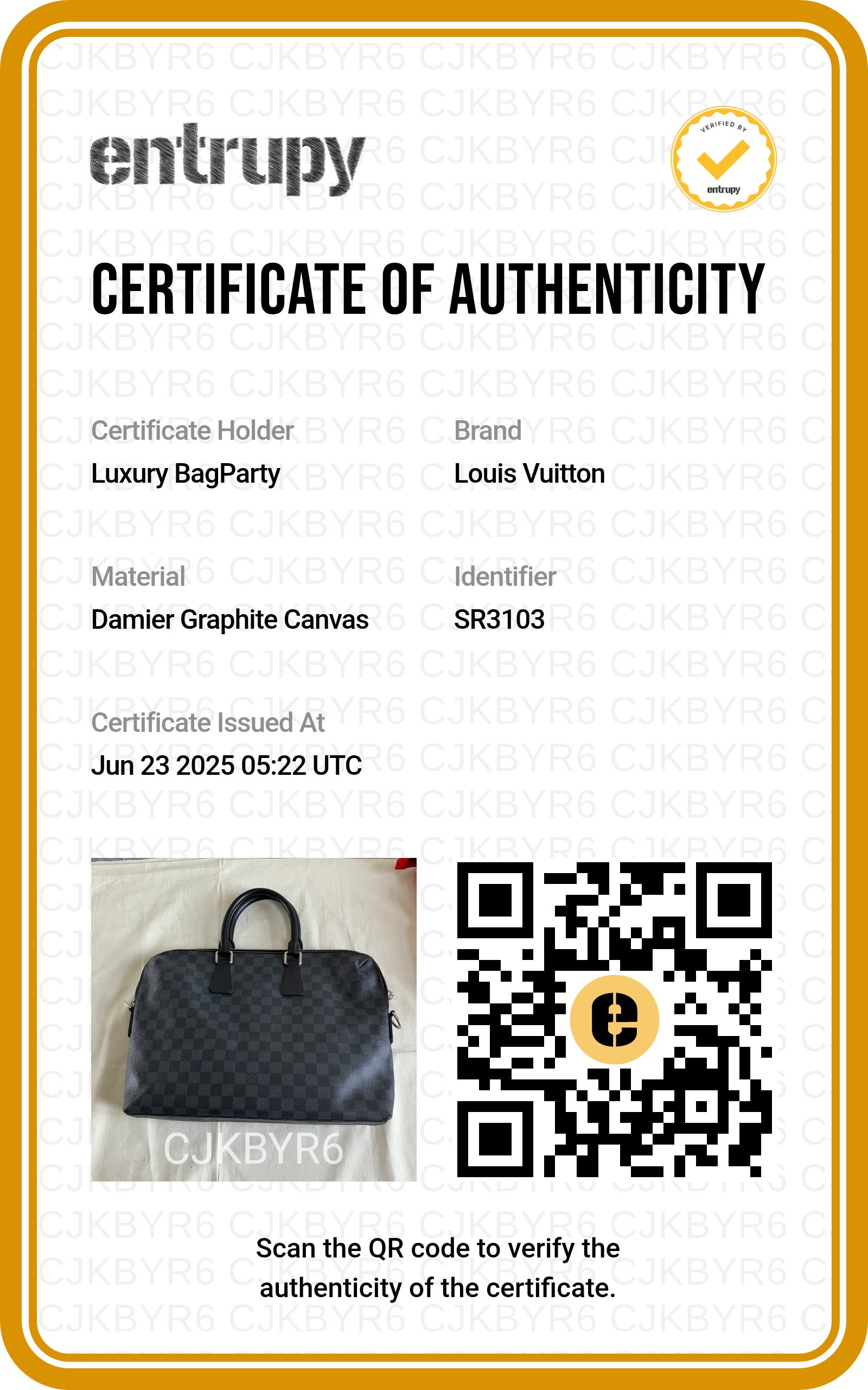 Louis Vuitton Damier Graphite Briefcase / Porte-Documents Voyage (Damier Graphite Canvas)