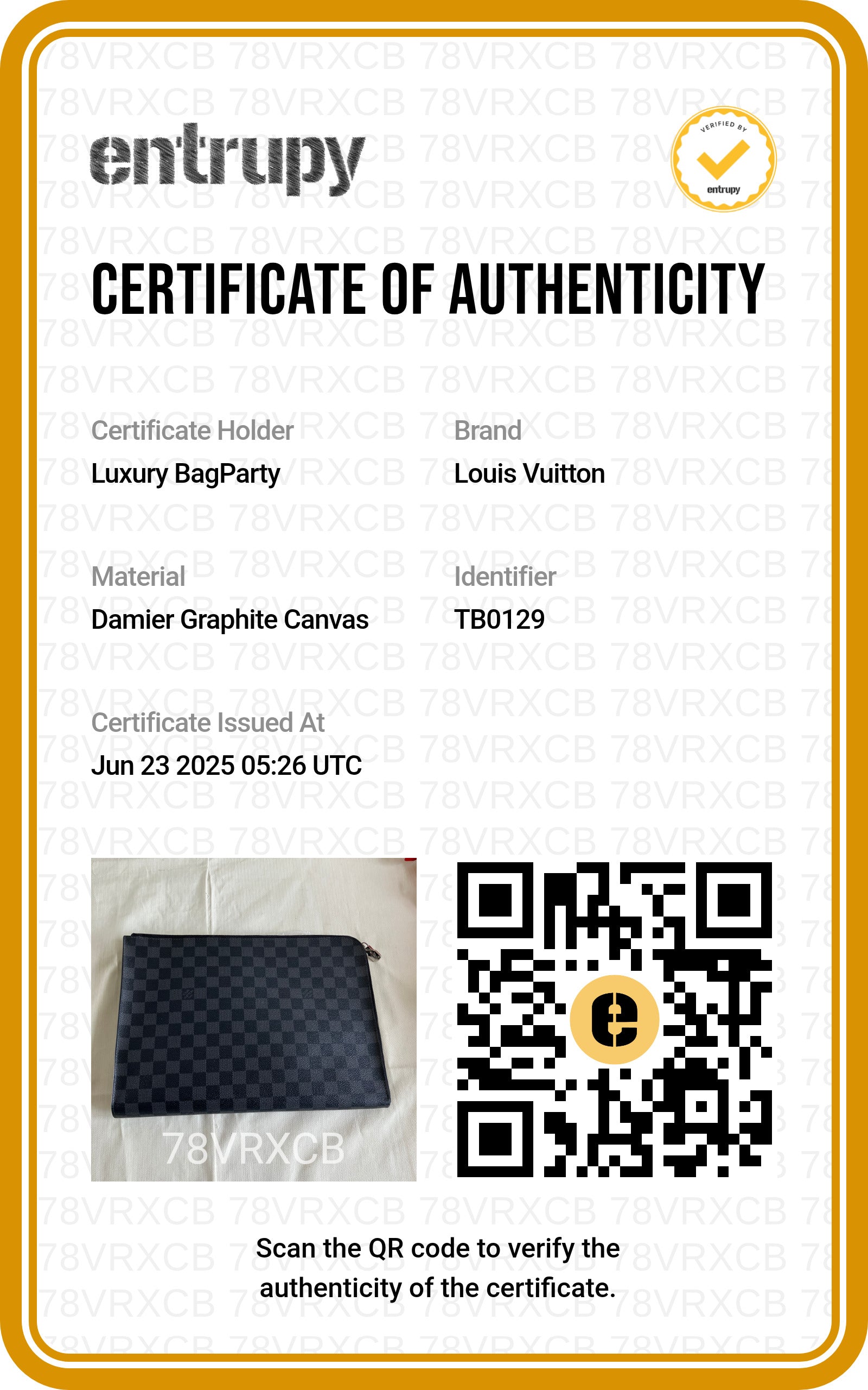 Louis Vuitton Damier Graphite Pochette Jour