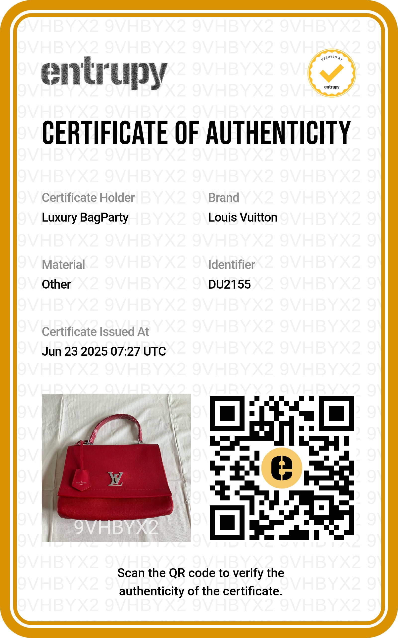Louis Vuitton LockMe II BB Red