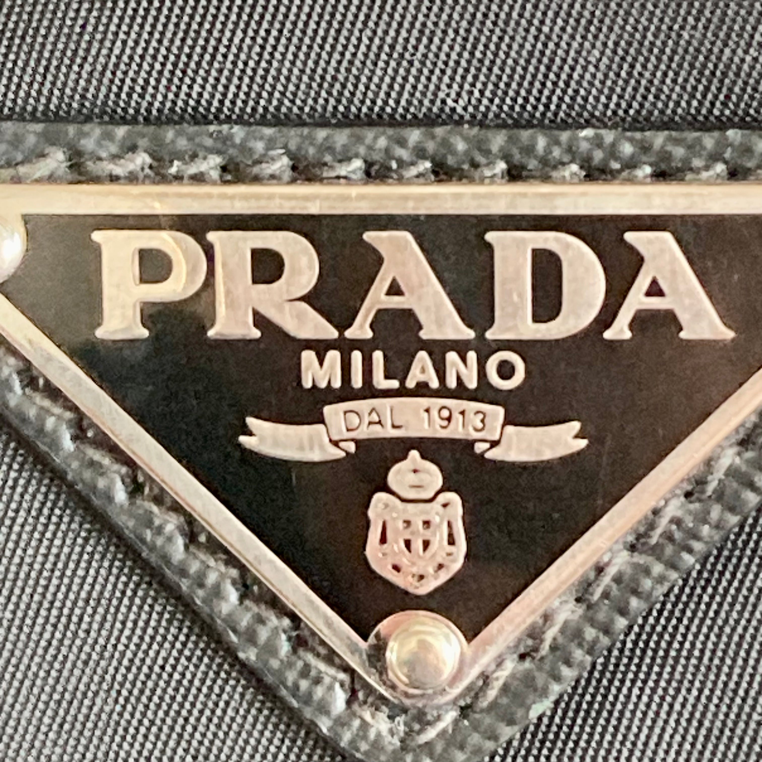 Prada Nylon Briefcase Tote Bag Black