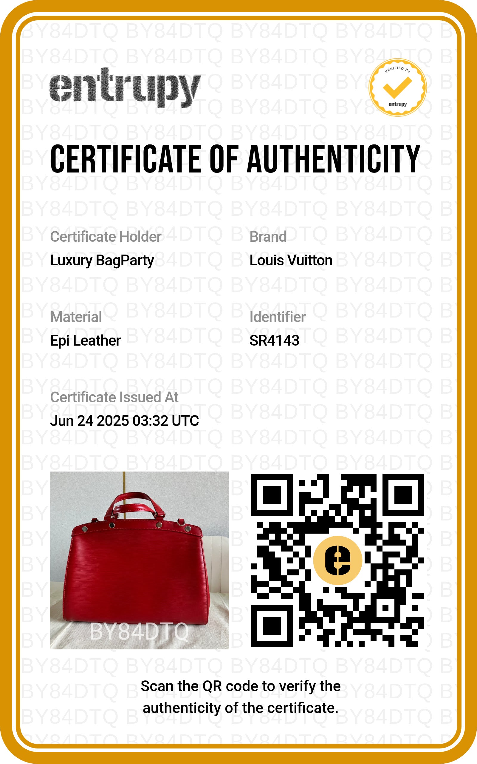 Louis Vuitton Epi Leather Brea Red