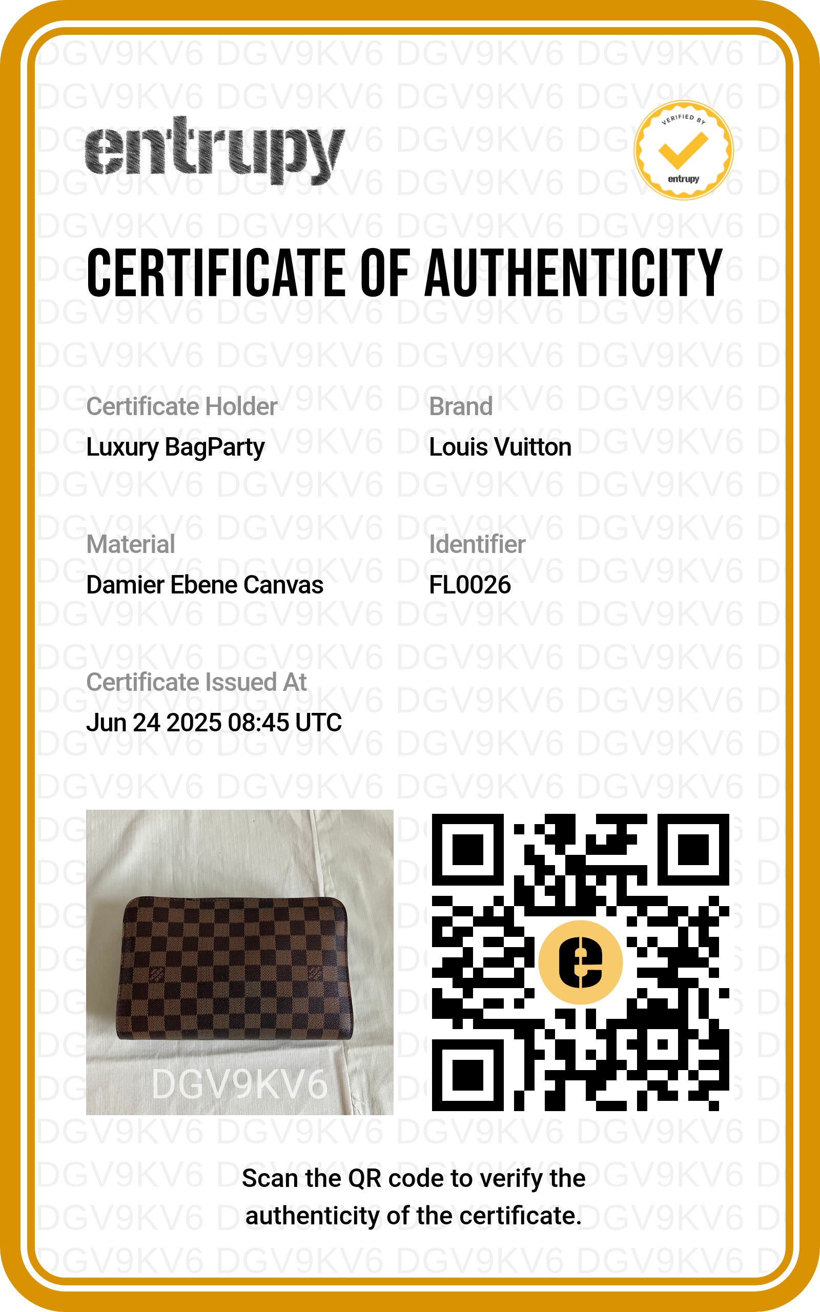 Louis Vuitton Damier Ebene Pochette Pouch