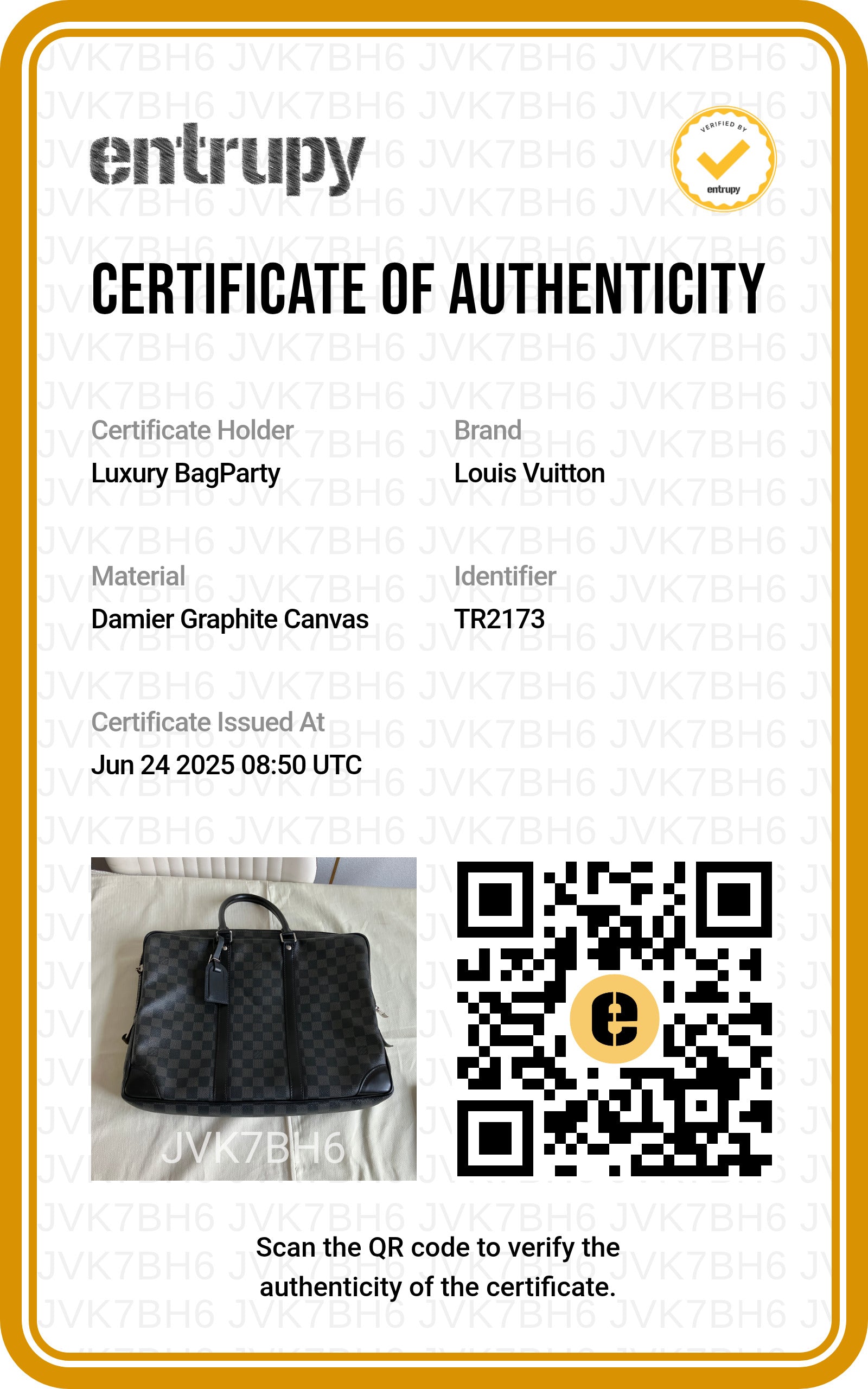 Louis Vuitton Damier Graphite Porte-Documents Voyage