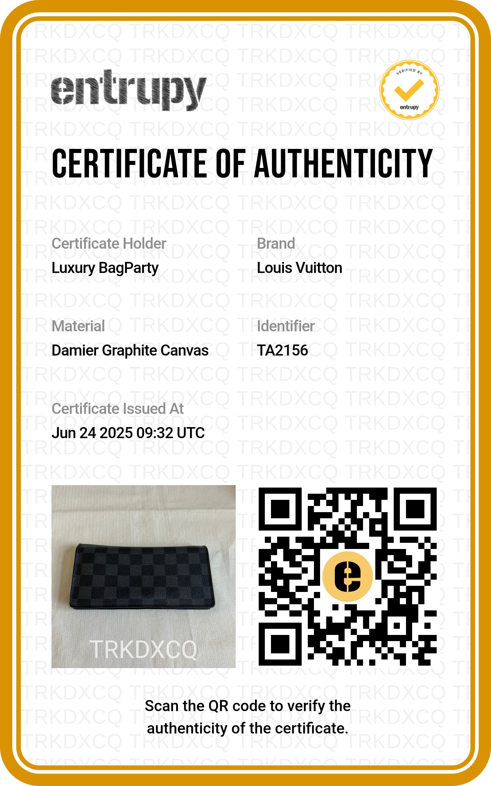 Louis Vuitton Damier Graphite Wallet