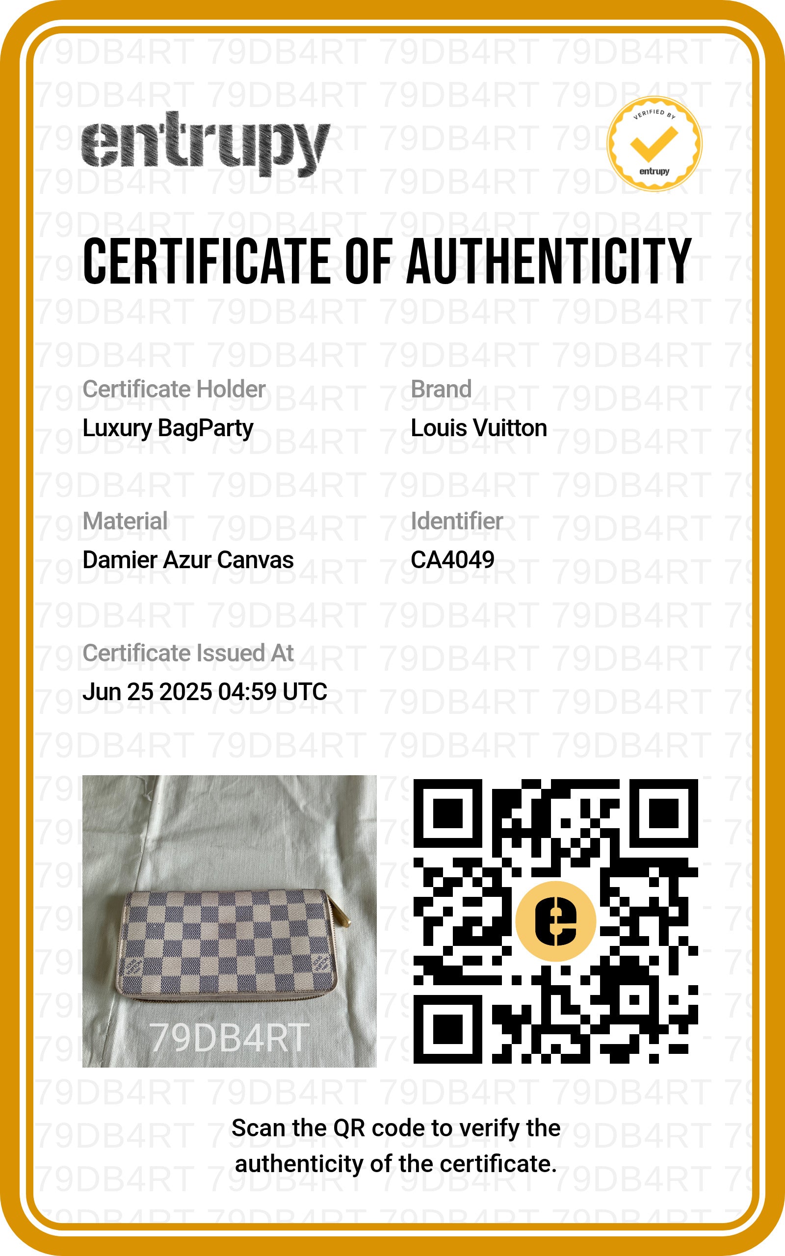 Louis Vuitton Damier Azur Wallet