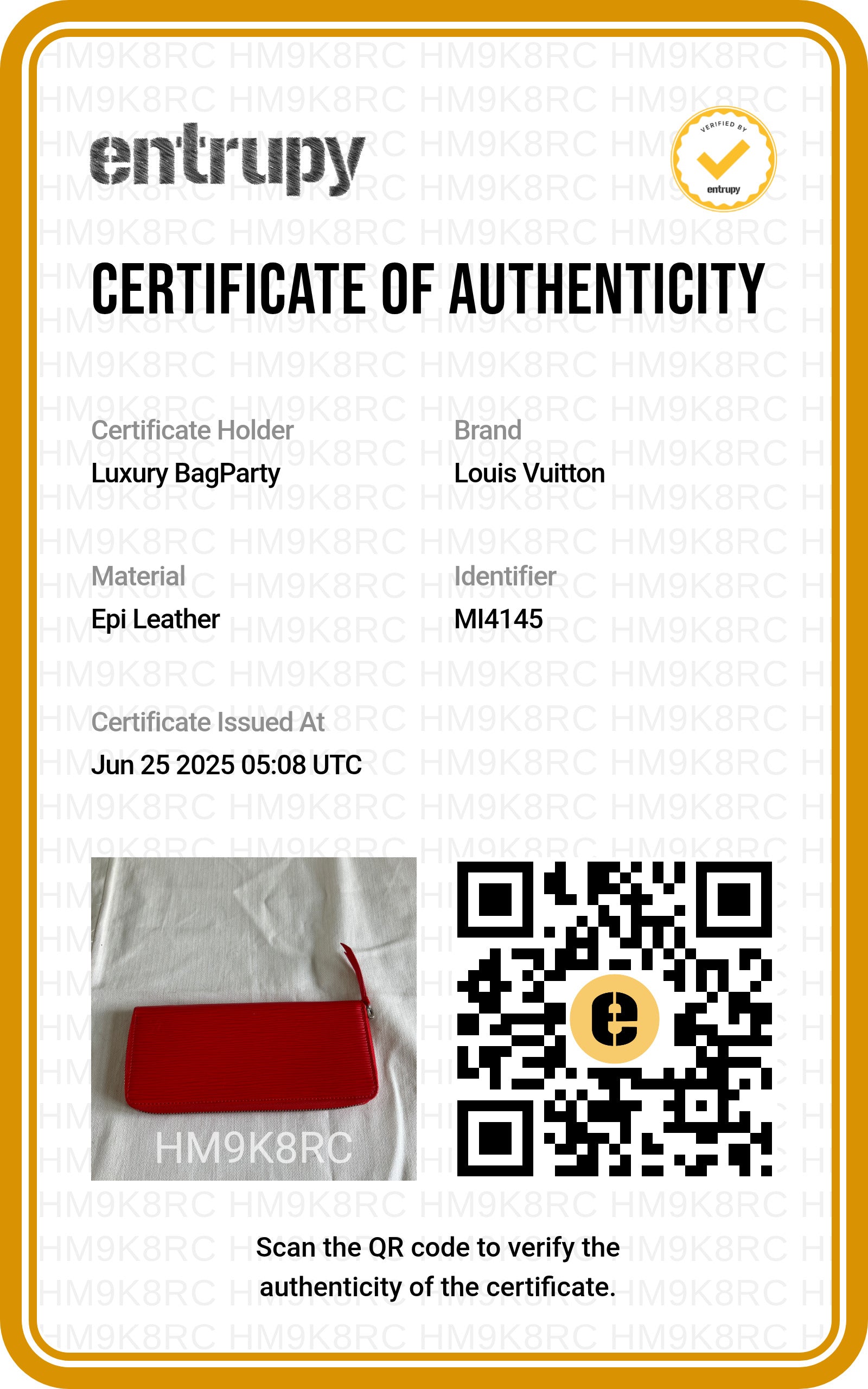 Louis Vuitton Epi Leather Zippy Wallet Red