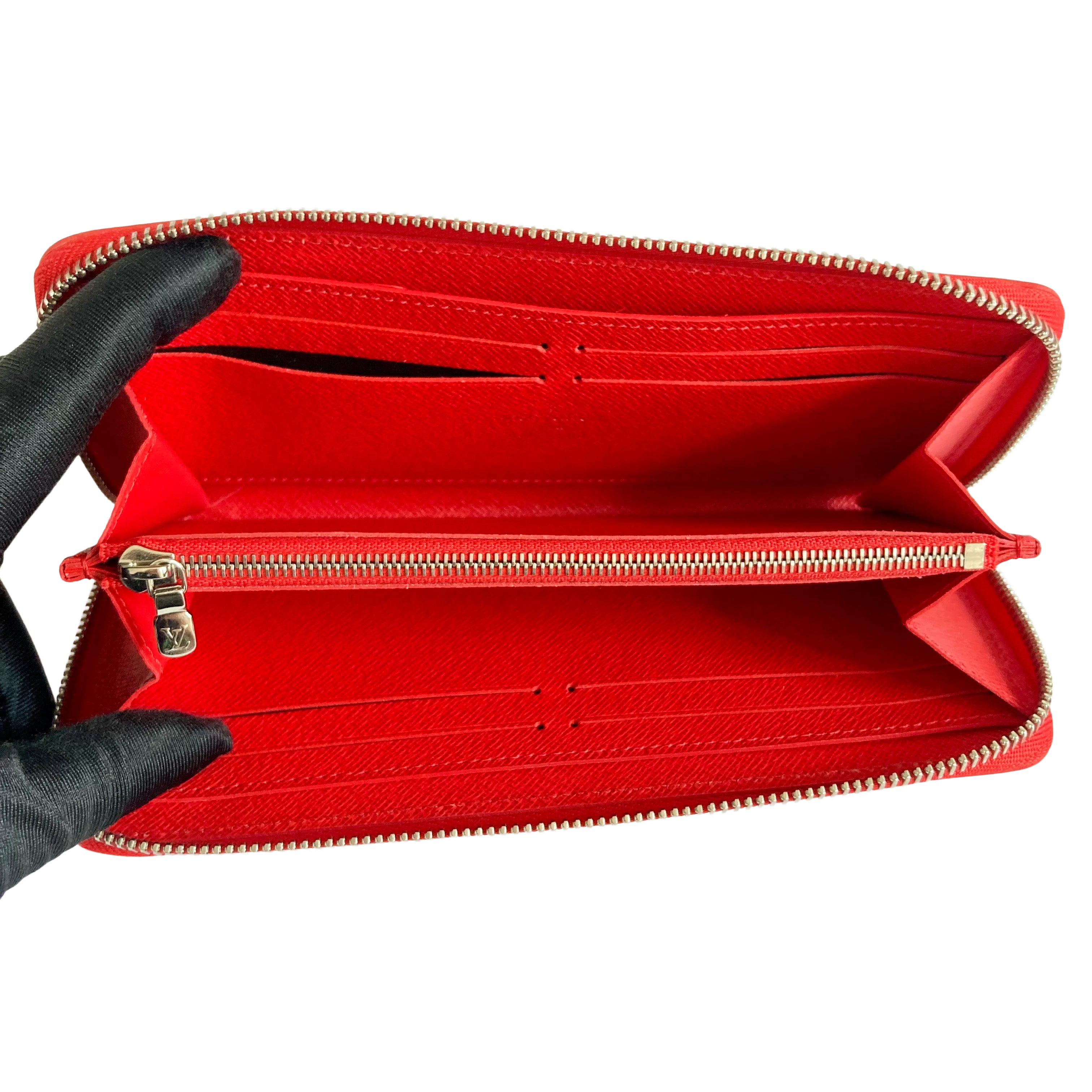 Louis Vuitton Epi Leather Zippy Wallet Red