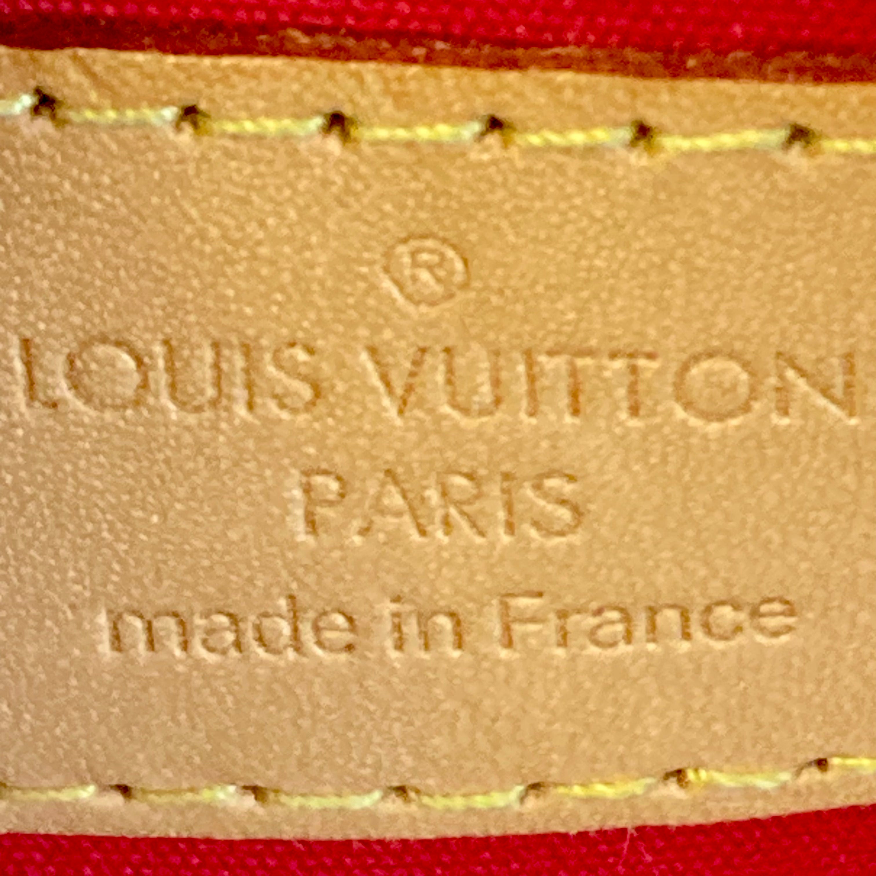 Louis Vuitton Alma BB in Monogram Vernis Leather Indian Rose Red