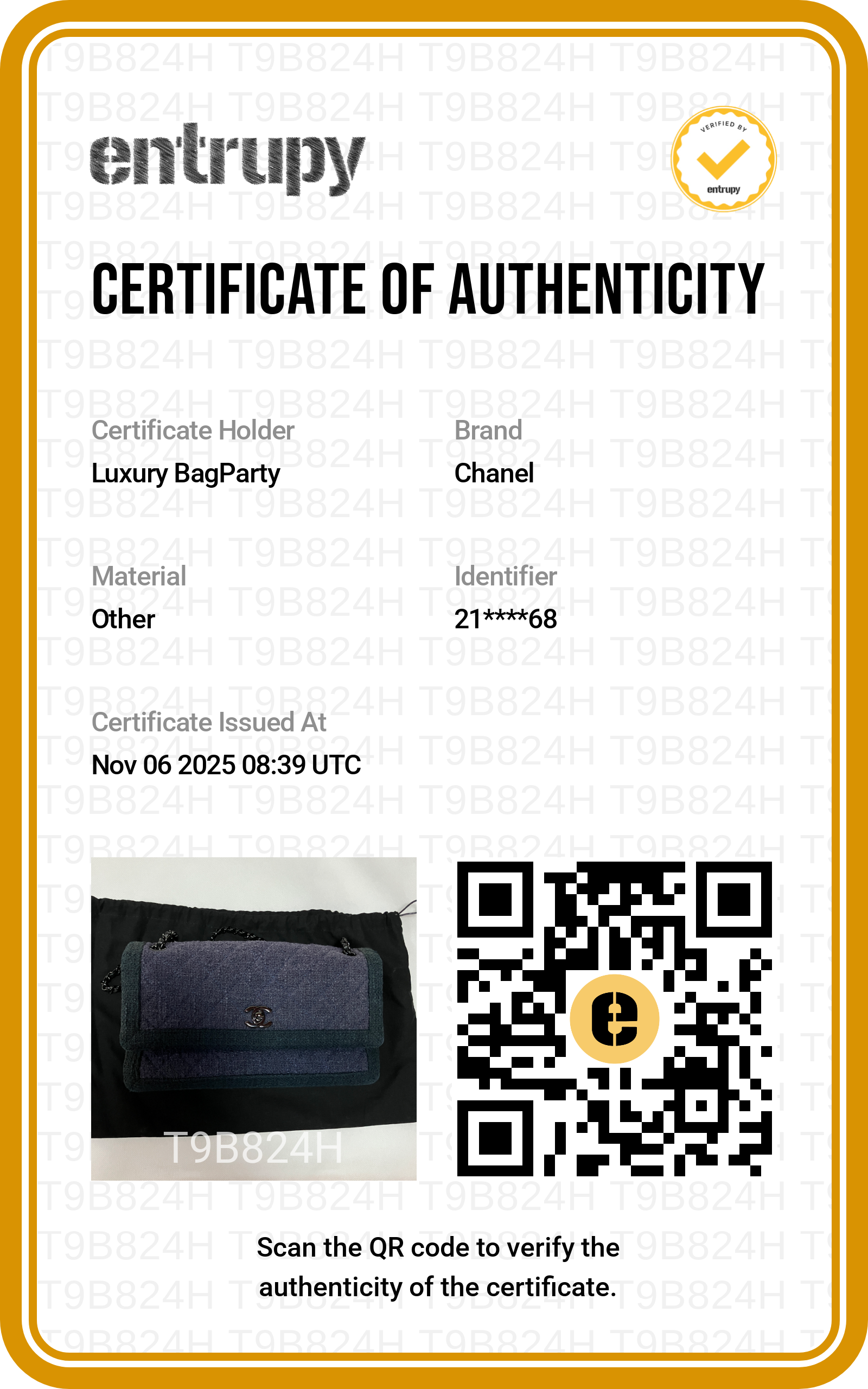 Chanel Classic Flap Bag 25 Tweed Small