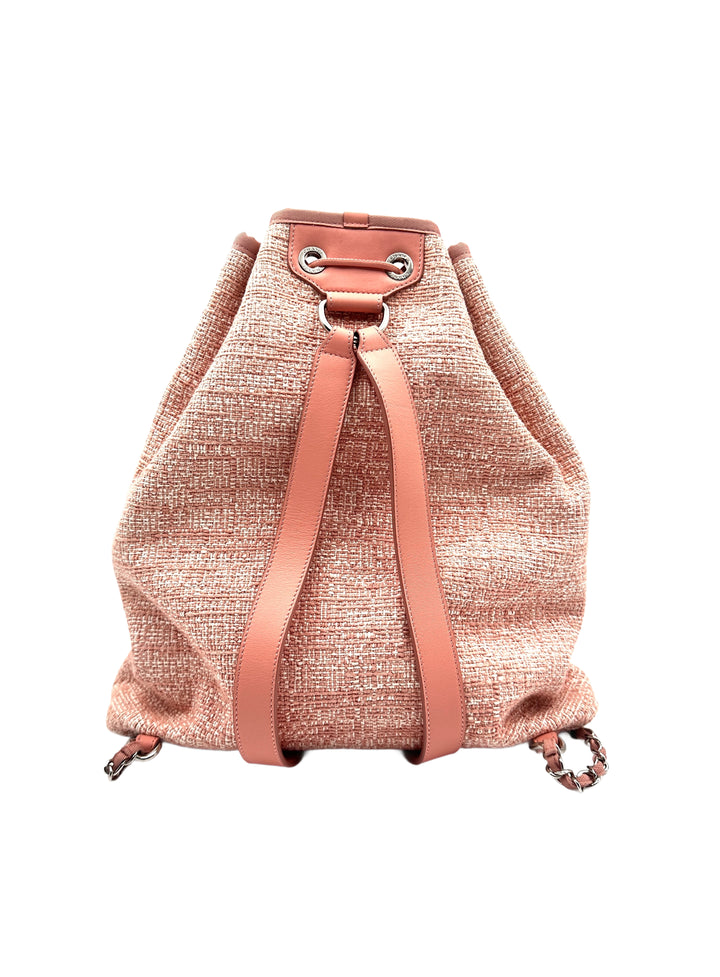 Chanel Tweed Deauville Backpack Pink