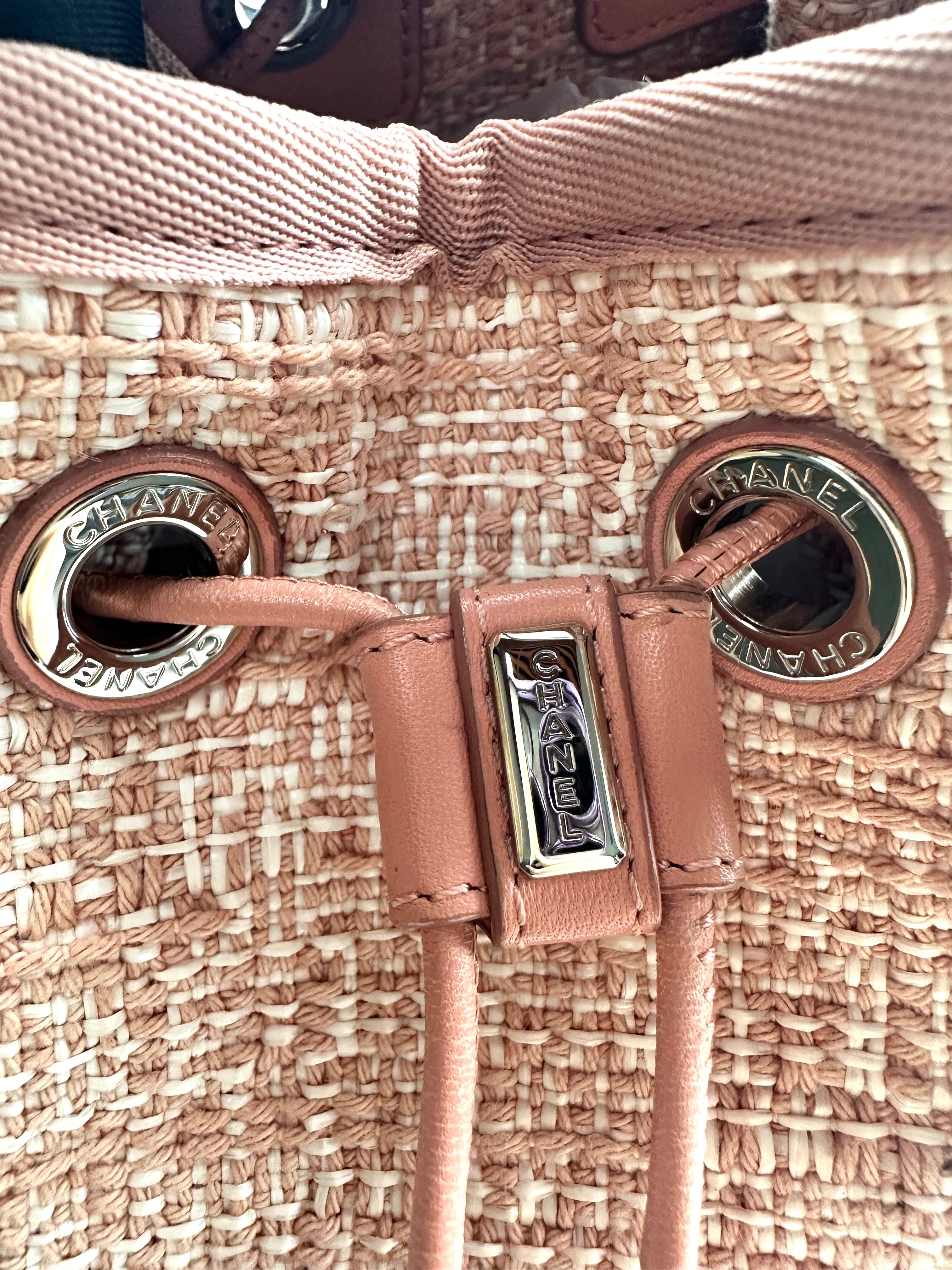 Chanel Tweed Deauville Backpack Pink